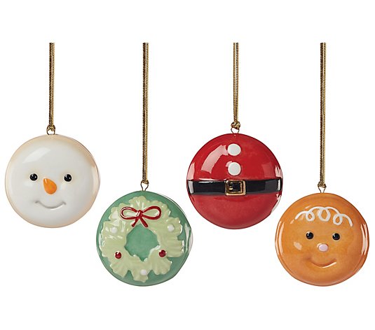 Lenox Macaron Christmas Characters 4-Piece Ornament Set