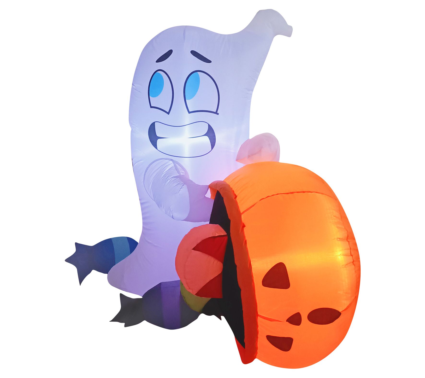 Joiedomi 5 ft Cute Ghost Lifting Pumpkin Candyg Inflatable