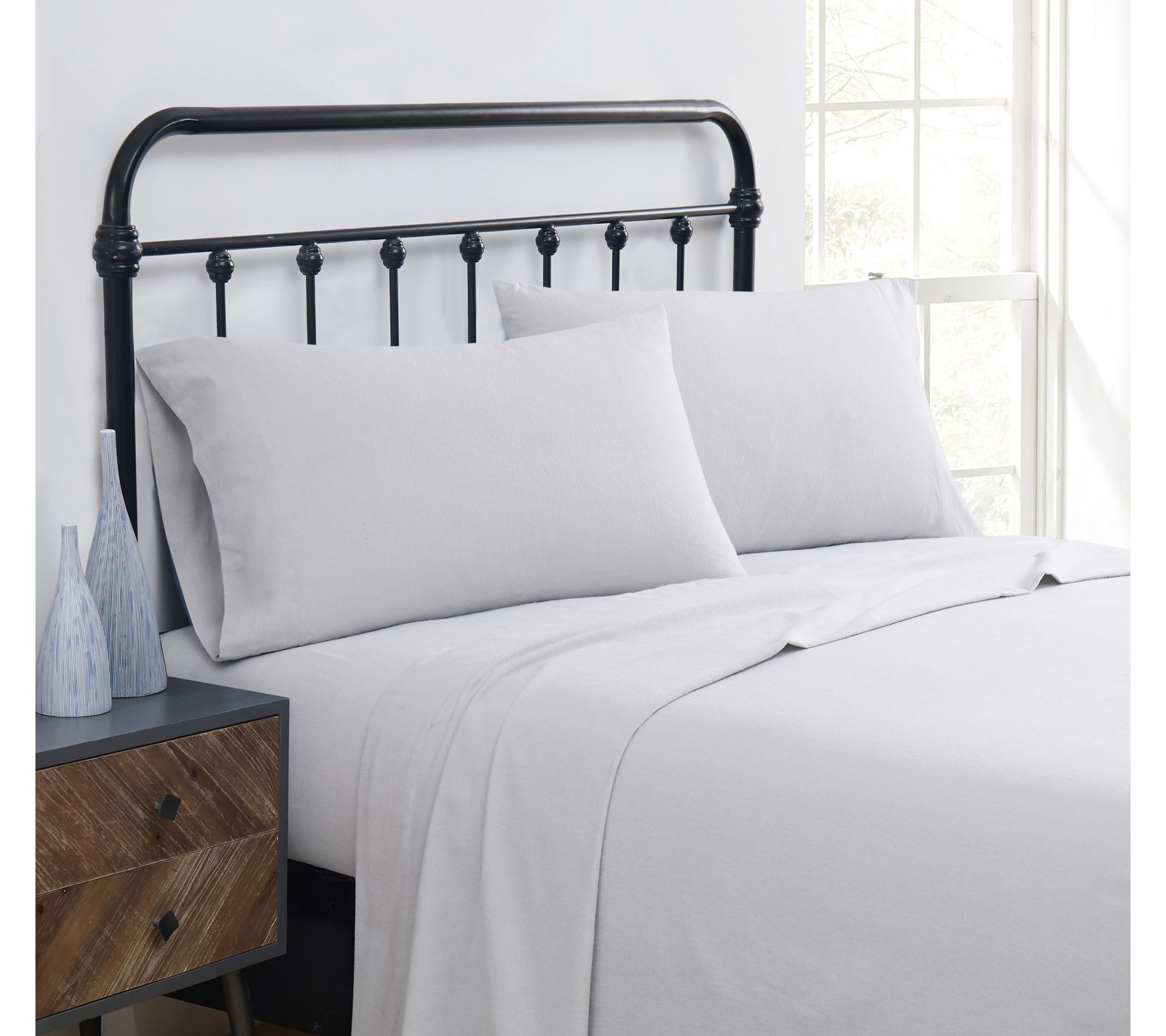 Truly Soft Solid Flannel 3 Piece Twin Sheet Set