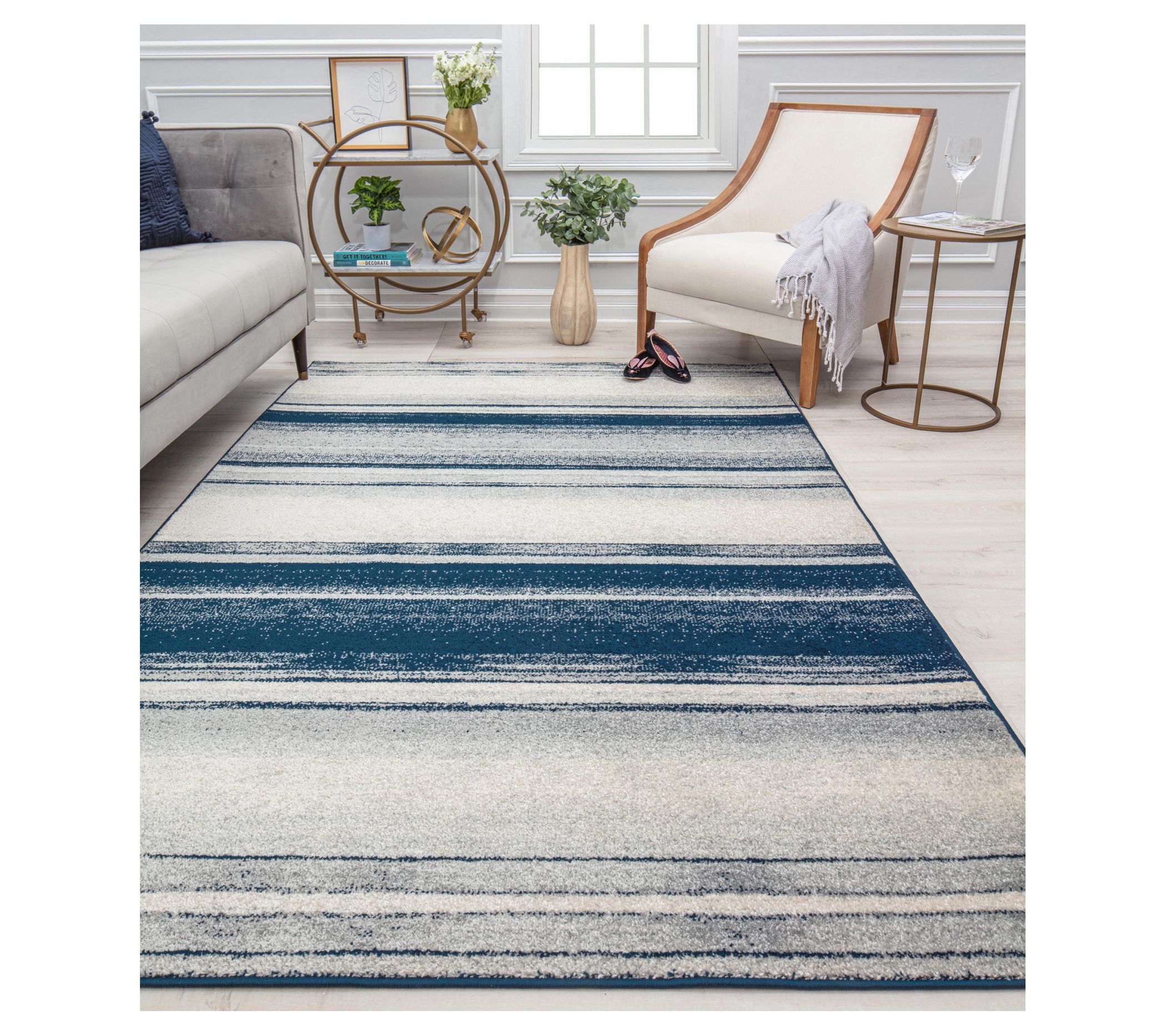 Isaac Mizrahi Jaxon Blue Ribbon 8' x 10' Area R ug