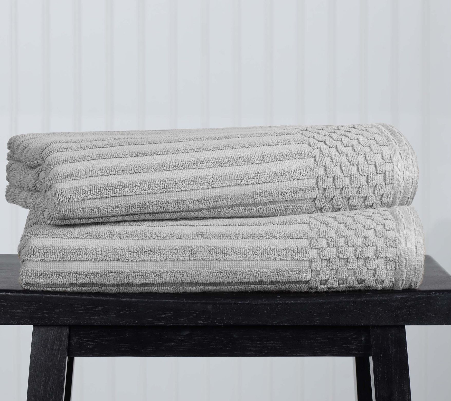 Superior Cotton 2-Piece Absorbent Textured BathTowel Set