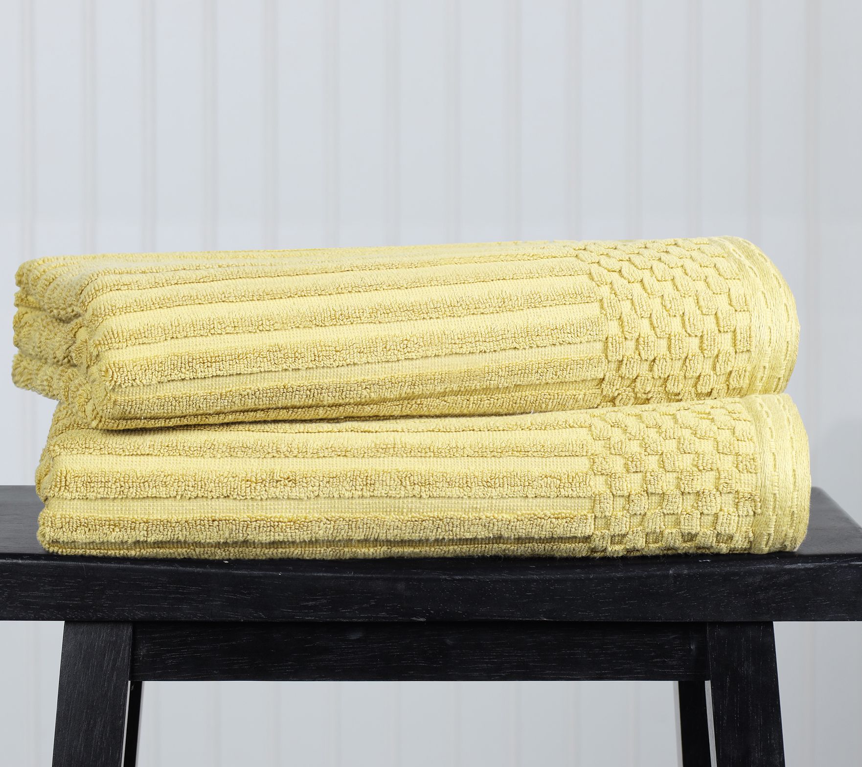 Superior Cotton 2-Piece Absorbent Textured BathTowel Set