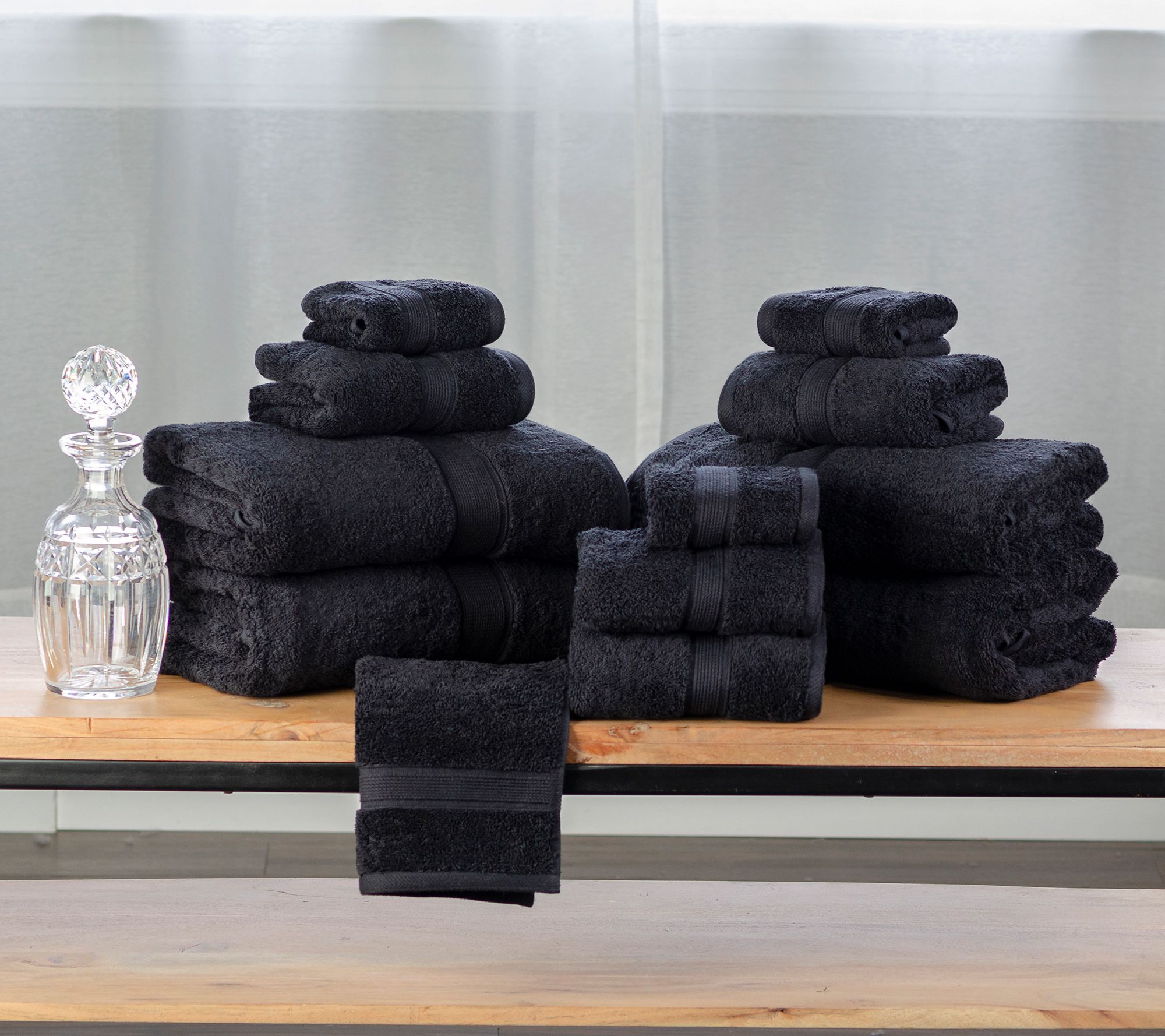 Superior 12 Piece Organic Cotton Ultra Plush Towel Set