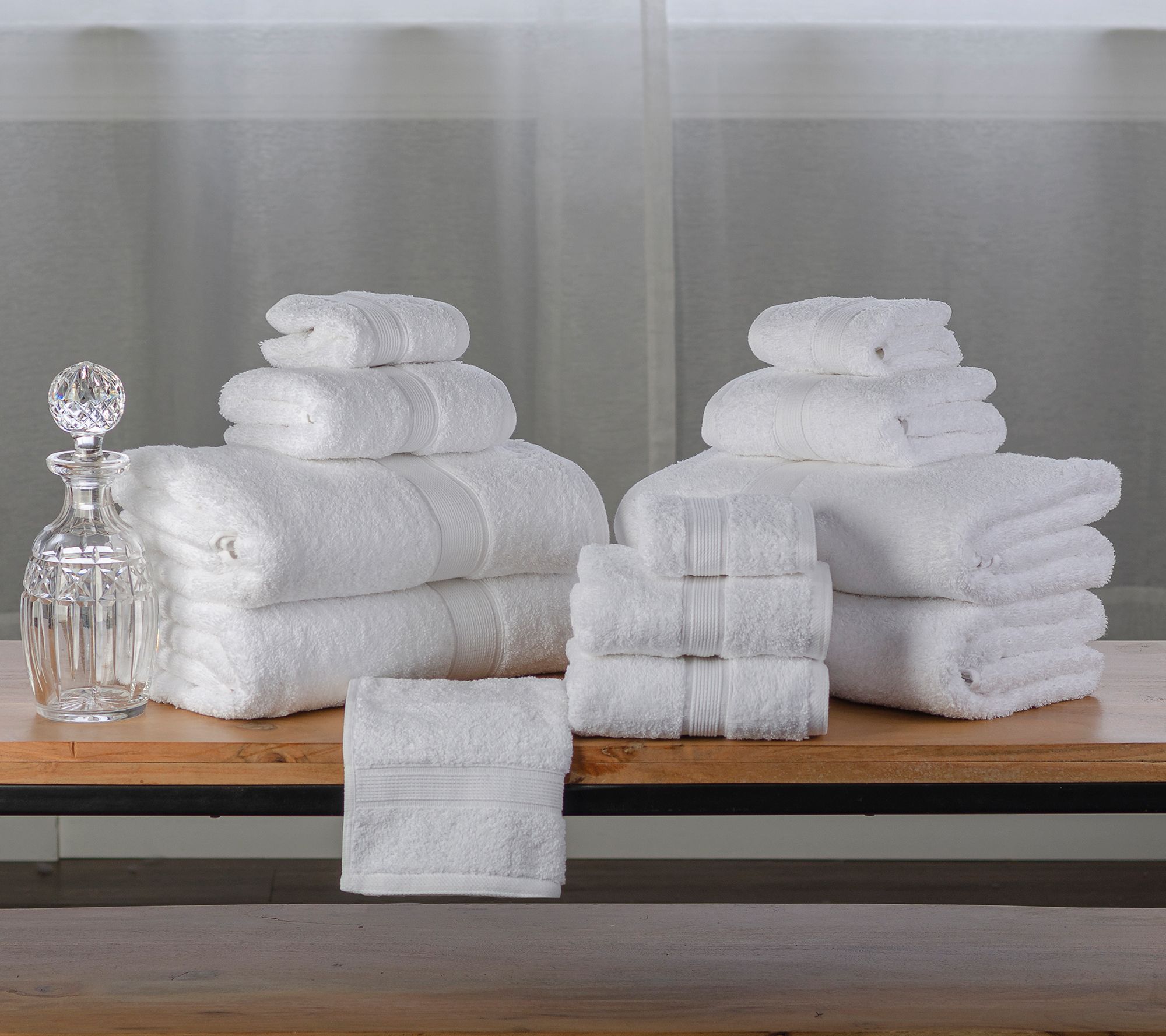 Superior 12 Piece Organic Cotton Ultra Plush Towel Set