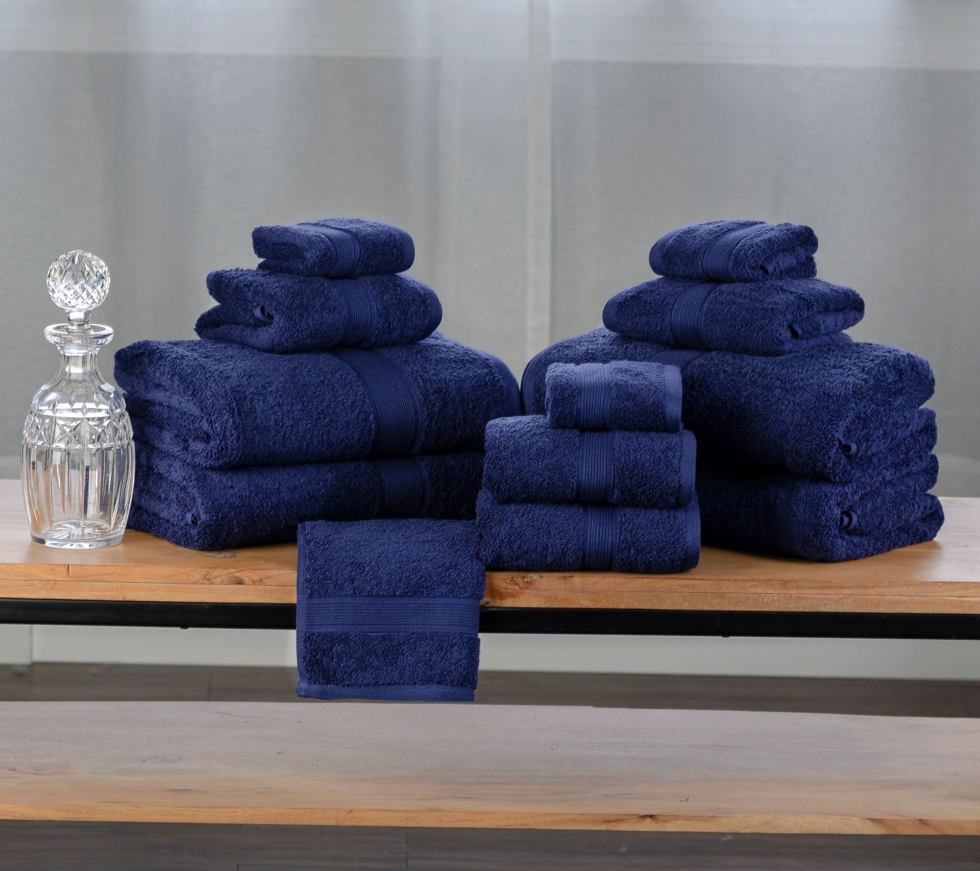 Superior 12 Piece Organic Cotton Ultra Plush Towel Set
