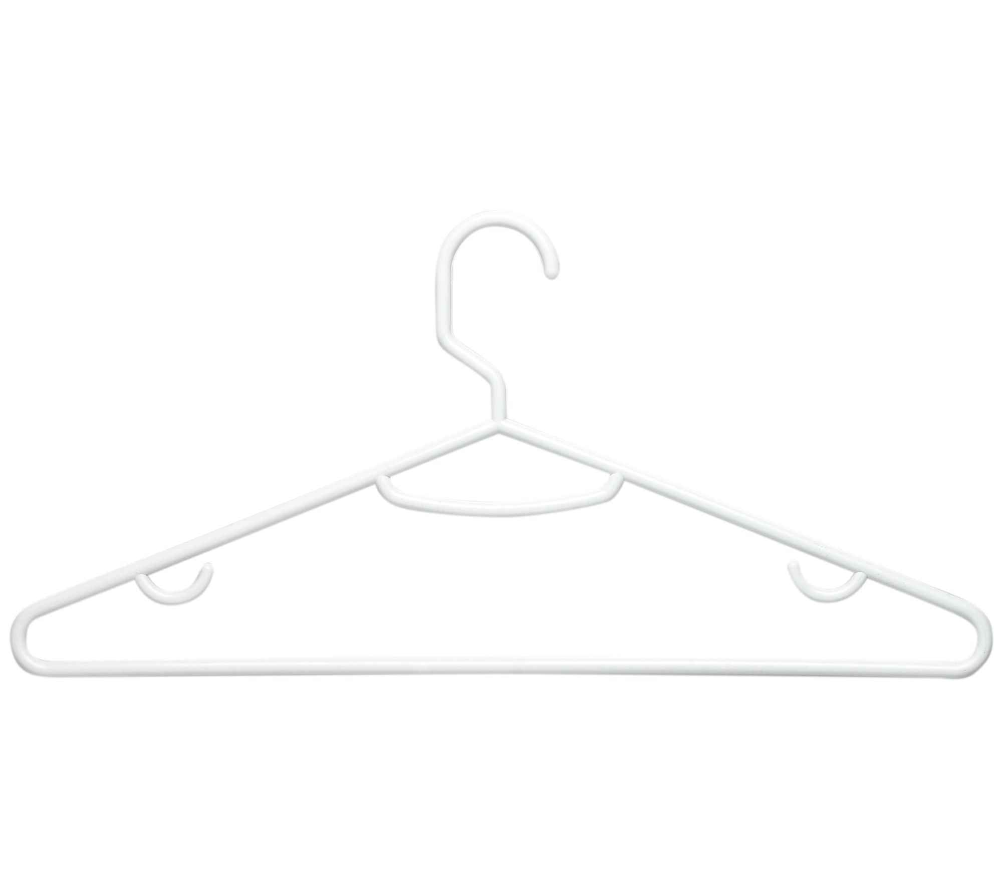 Elama 50-Pack Plastic Clothing Hanger (White) in the Hangers