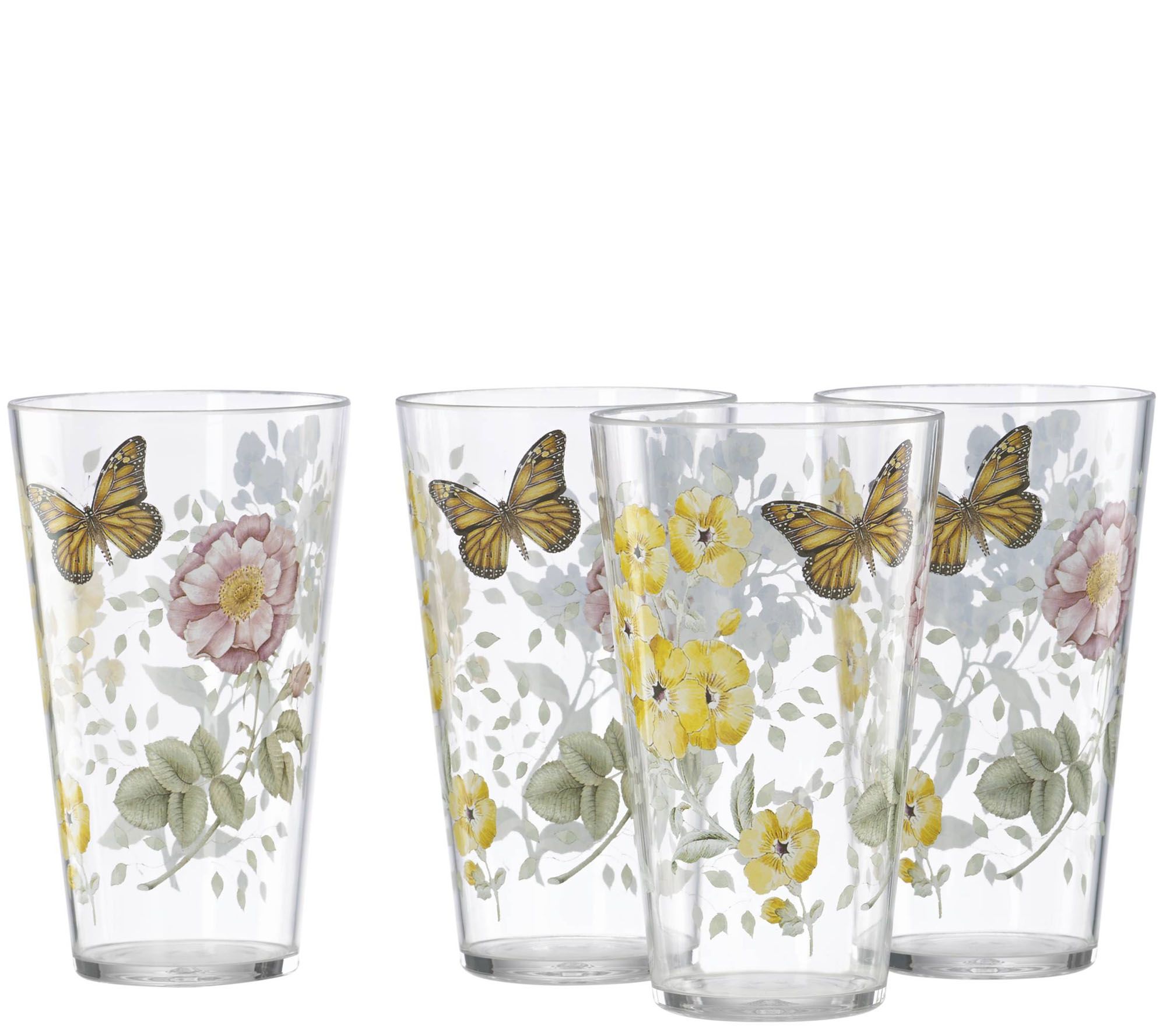 Butterfly Coffee Glass 16 Oz Beer Can Glass Spring Iced -  in