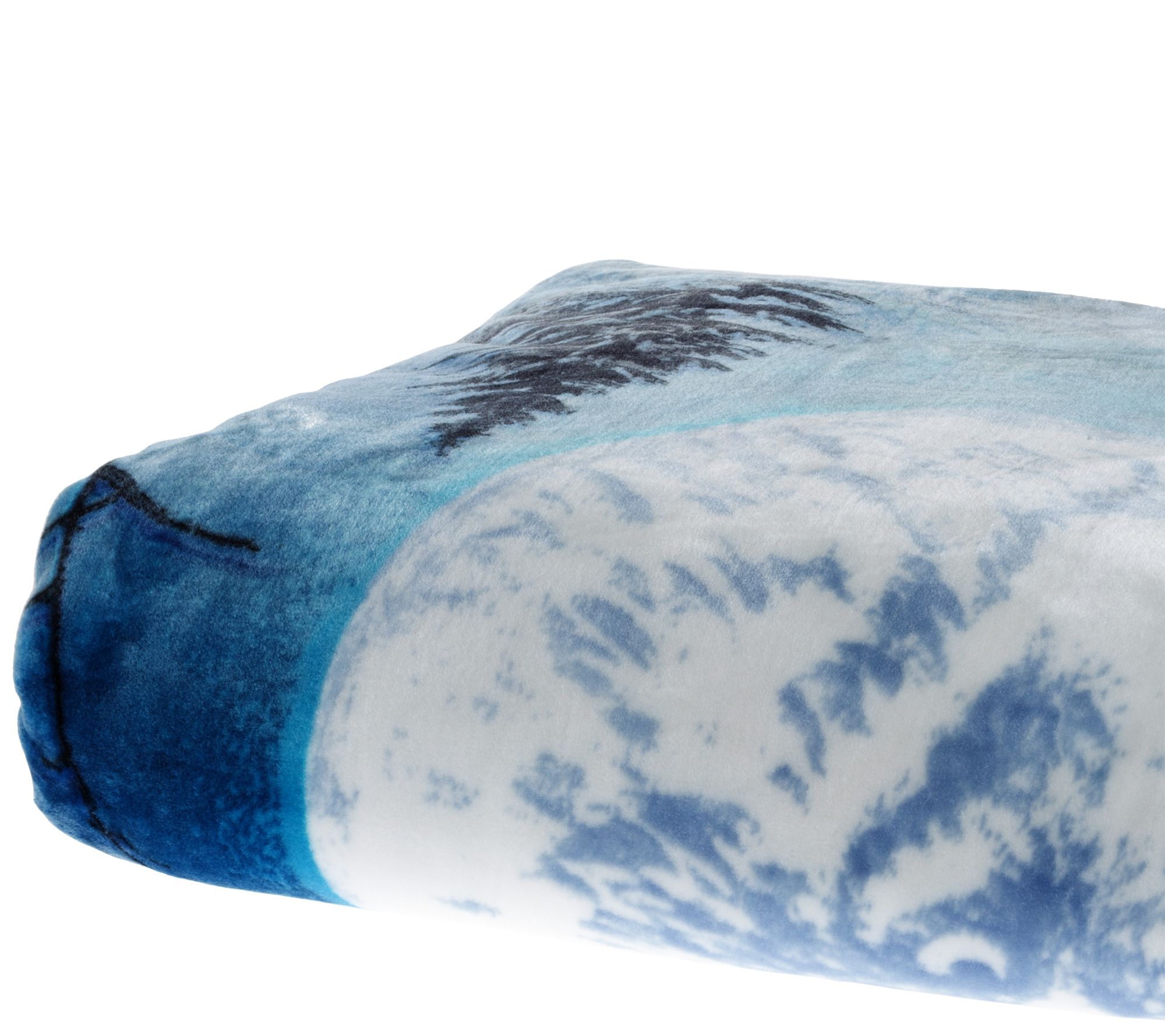 Lavish Home 74" x 91" Heavy Fleece Blanket withHowling Wolf