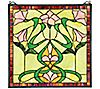 Design Toscano Nouveau Beautiful Lily Stained Glass Window