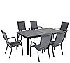 Hanover Naples 7-Piece Outdoor Set with 6 Chairs and Table