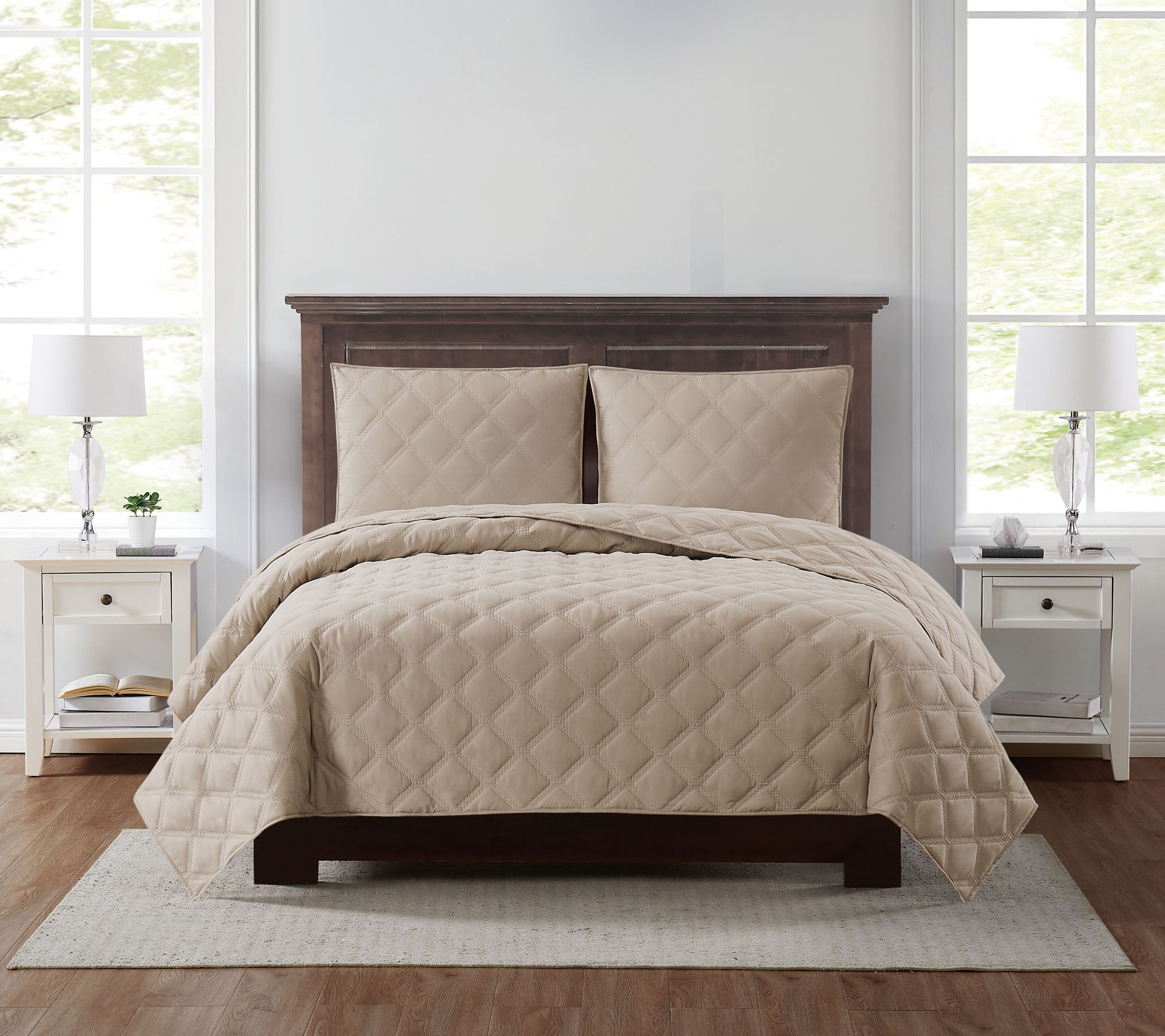 Truly Soft Everyday 3D Puff Full/Queen Quilt Set