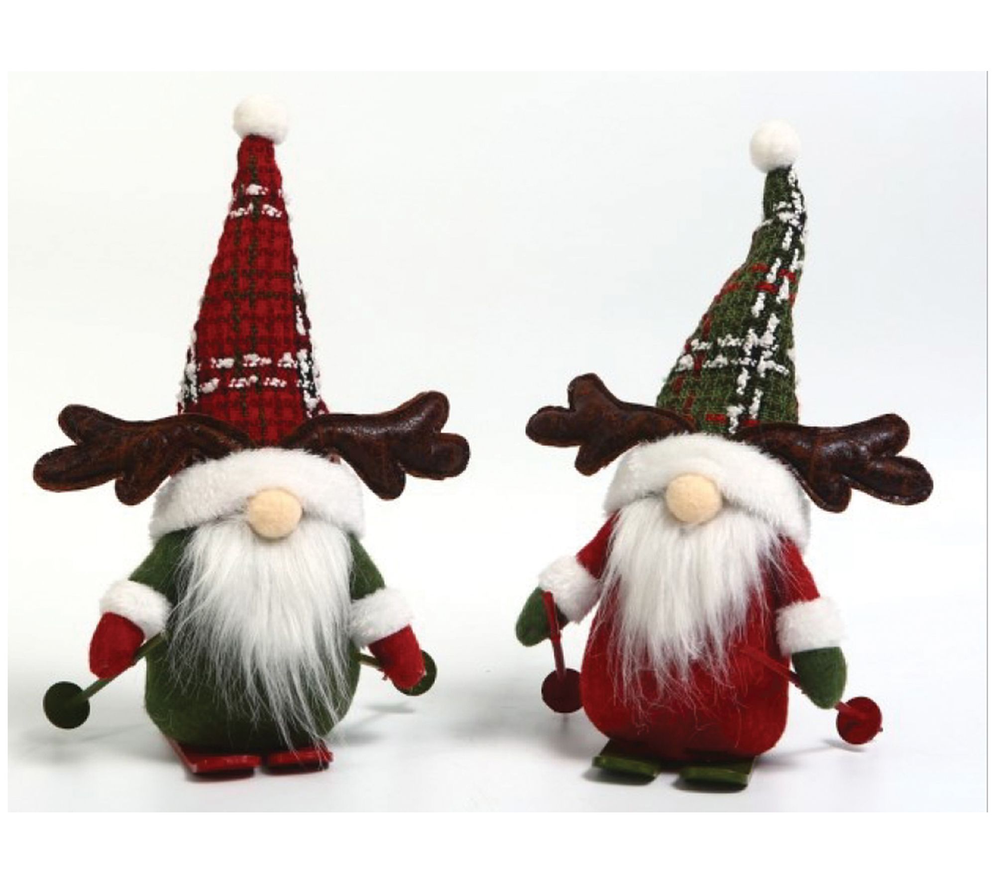 8" Santa's Workshop Reindeer Gnomes, Set of 2