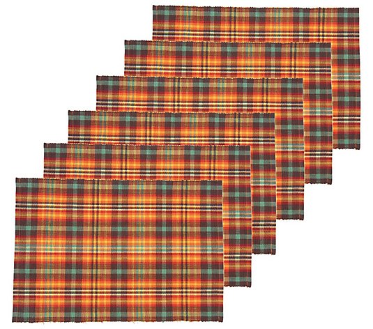Randall Plaid Placemat Set of 6 by Valerie