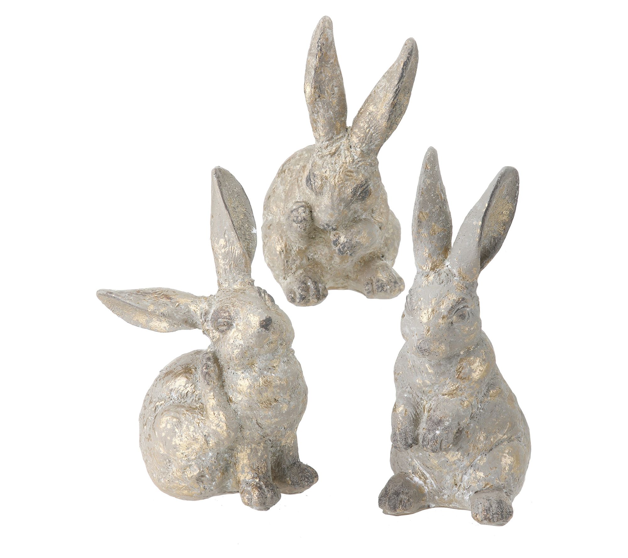 Leafed Bunny 5.5-6" Set of Three By Valerie