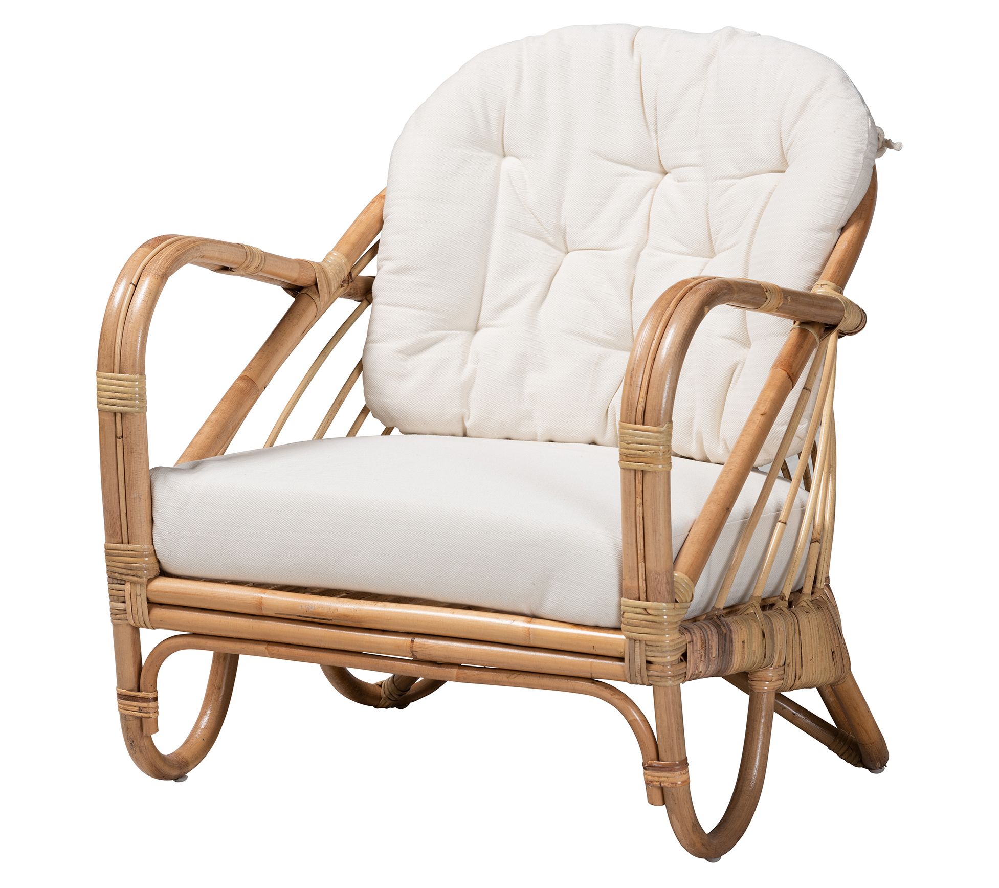 Aliane Natural Brown Antique Rattan Armchair