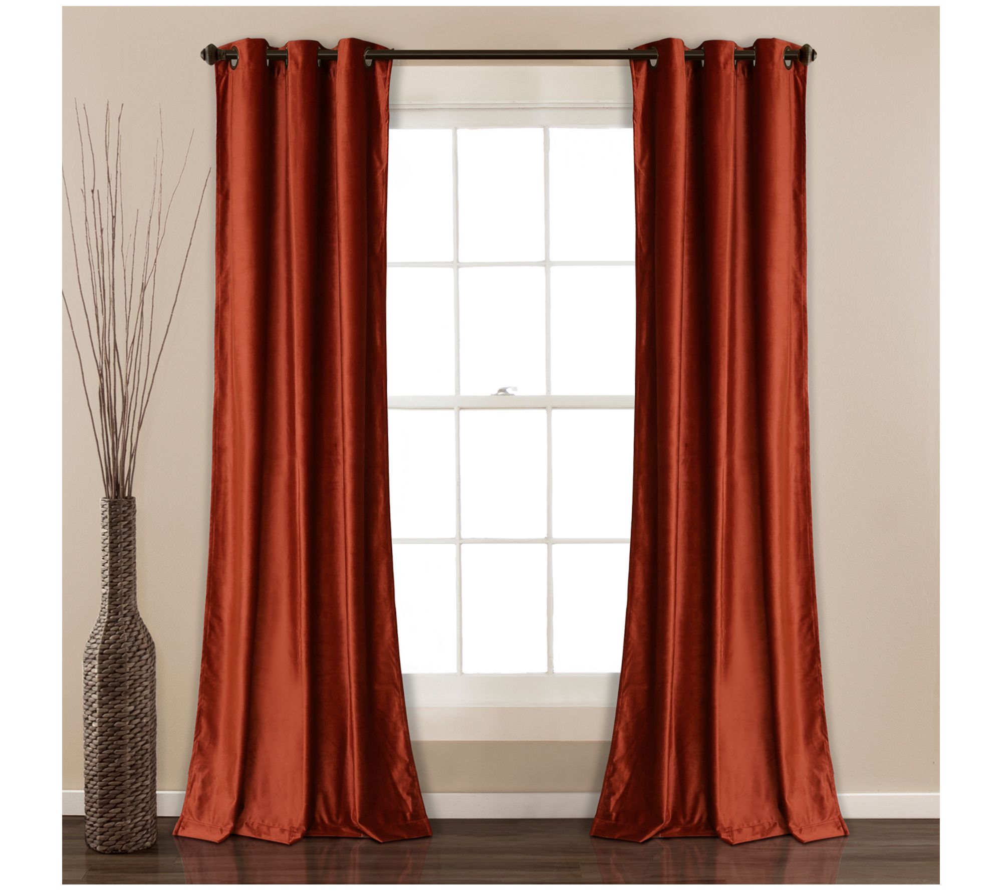 Prima Velvet Solid Light Filter 38X108 Set by Lush Decor