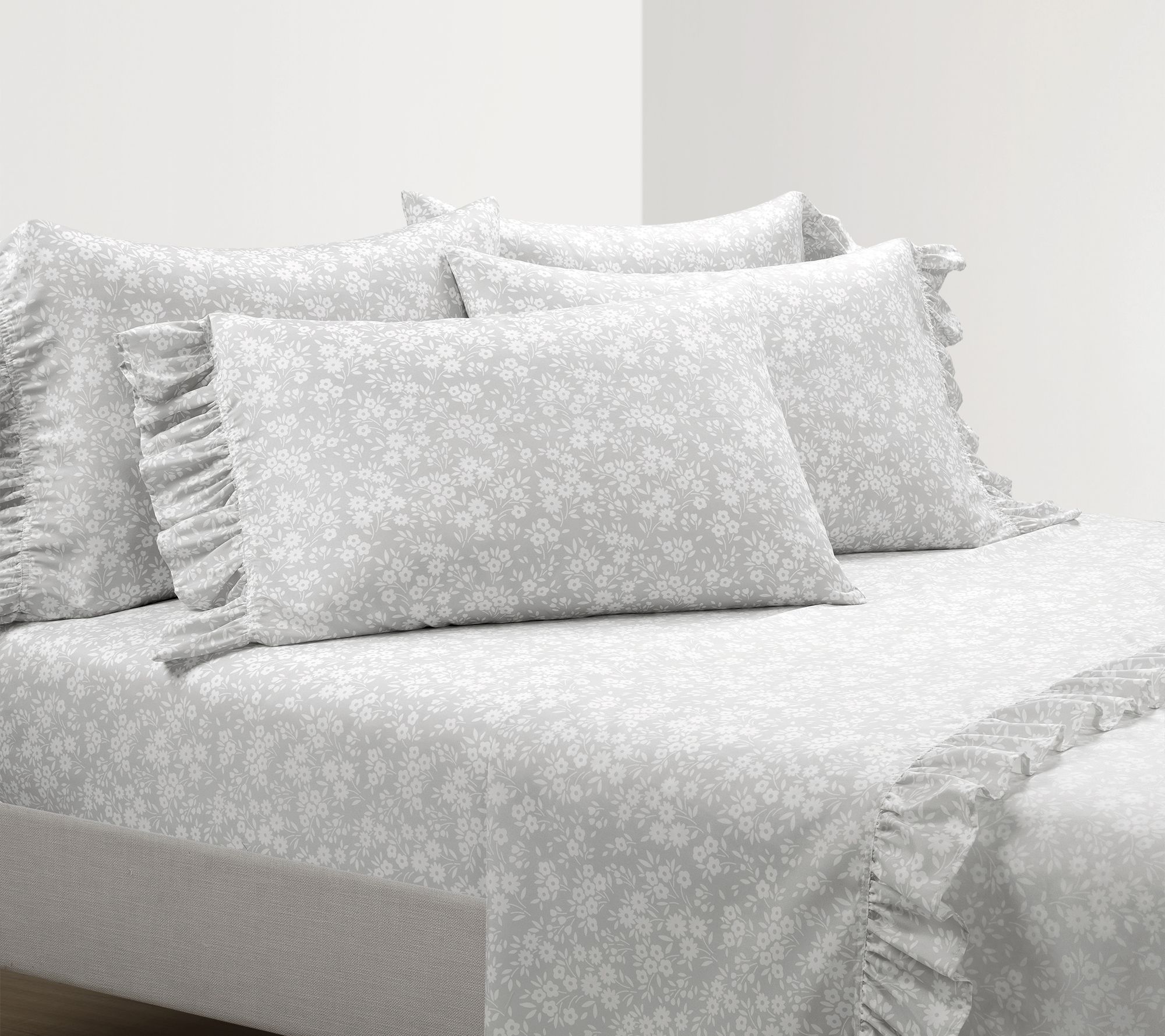 Lush Decor Garden Of Flowers Ruffle 6Pc Sheet Set-Queen