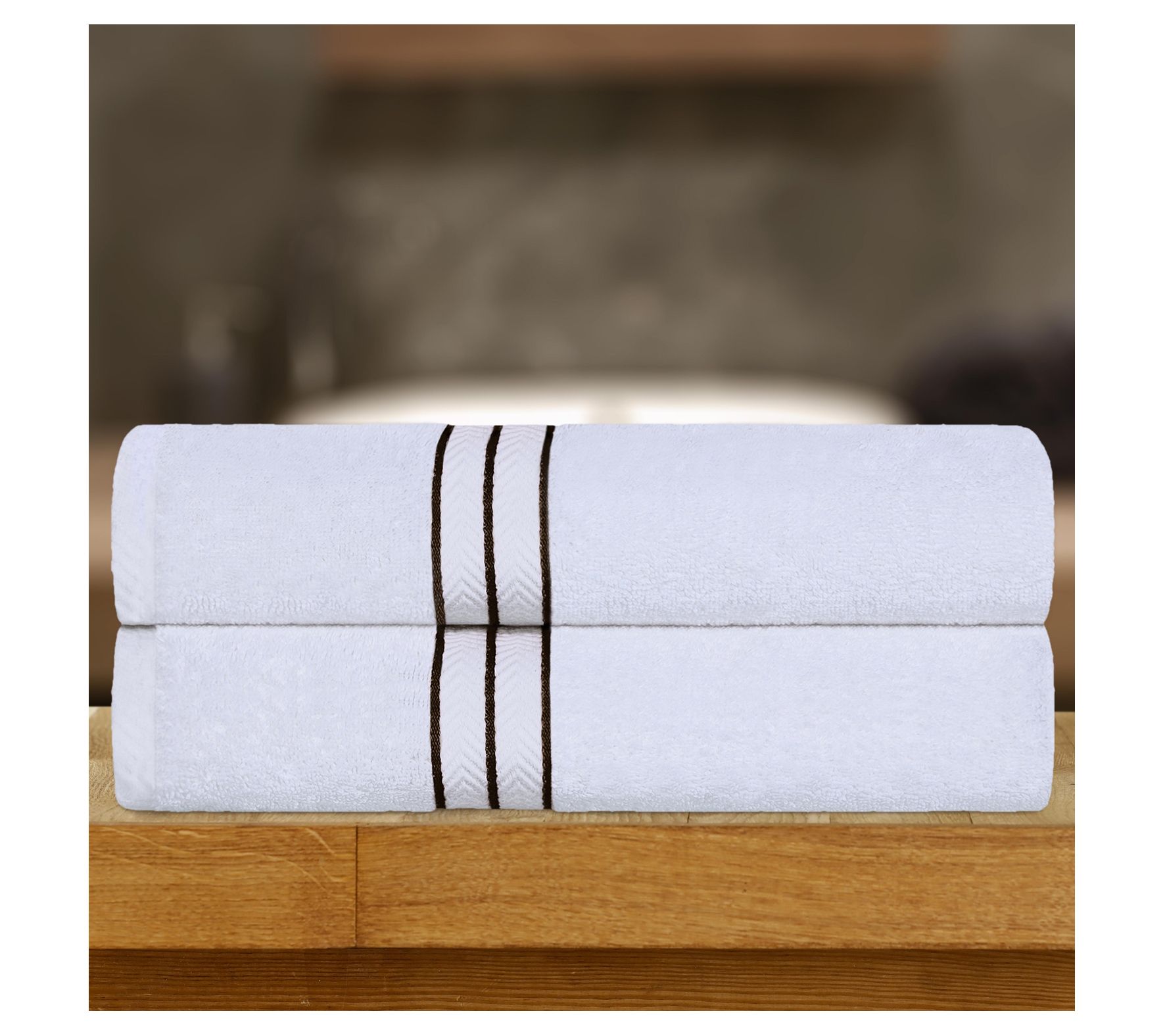 Superior Turkish Cotton Ultra-Plush Solid 2-Pie ce Bath Sheets