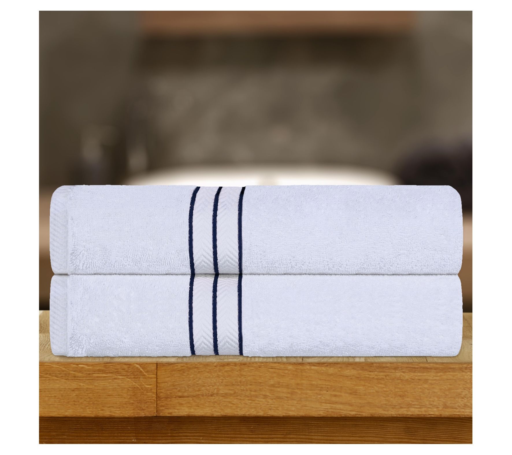 Superior Turkish Cotton Ultra-Plush Solid 2-Pie ce Bath Sheets