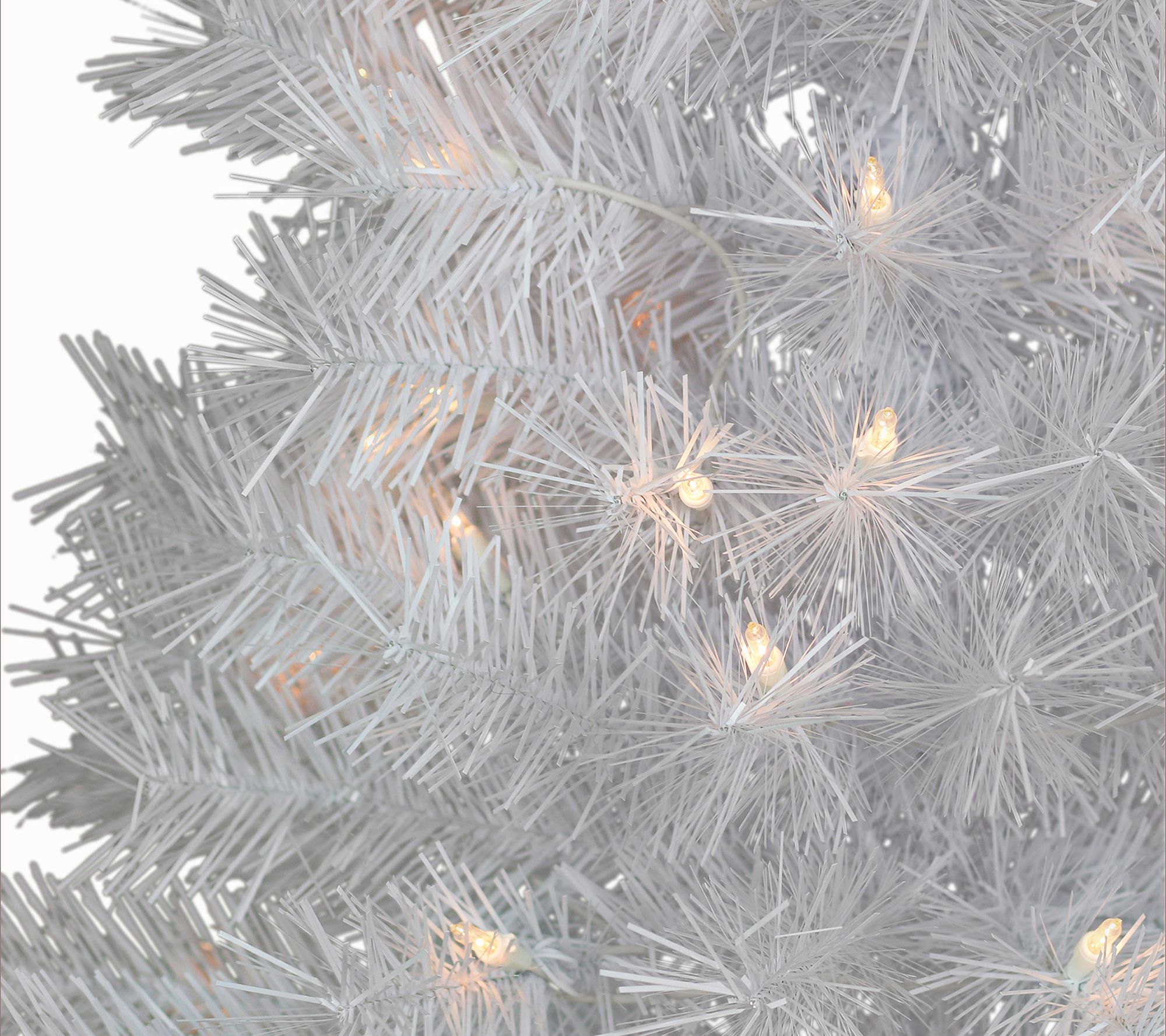 Puleo 3' Pre-Lit White Snow Ridge Artificial Fir Tree - QVC.com