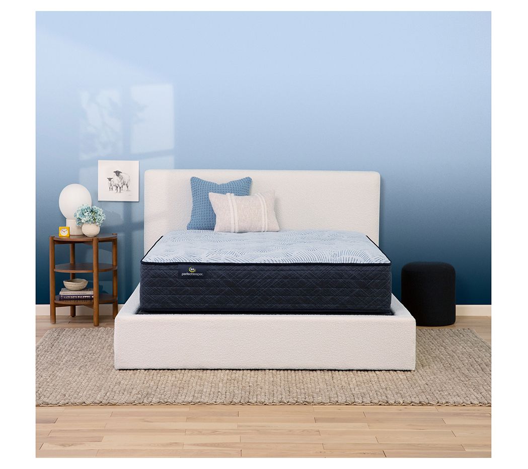 Serta Blue Lagoon Nights 13.5" Plush Mattress Set -Cal King