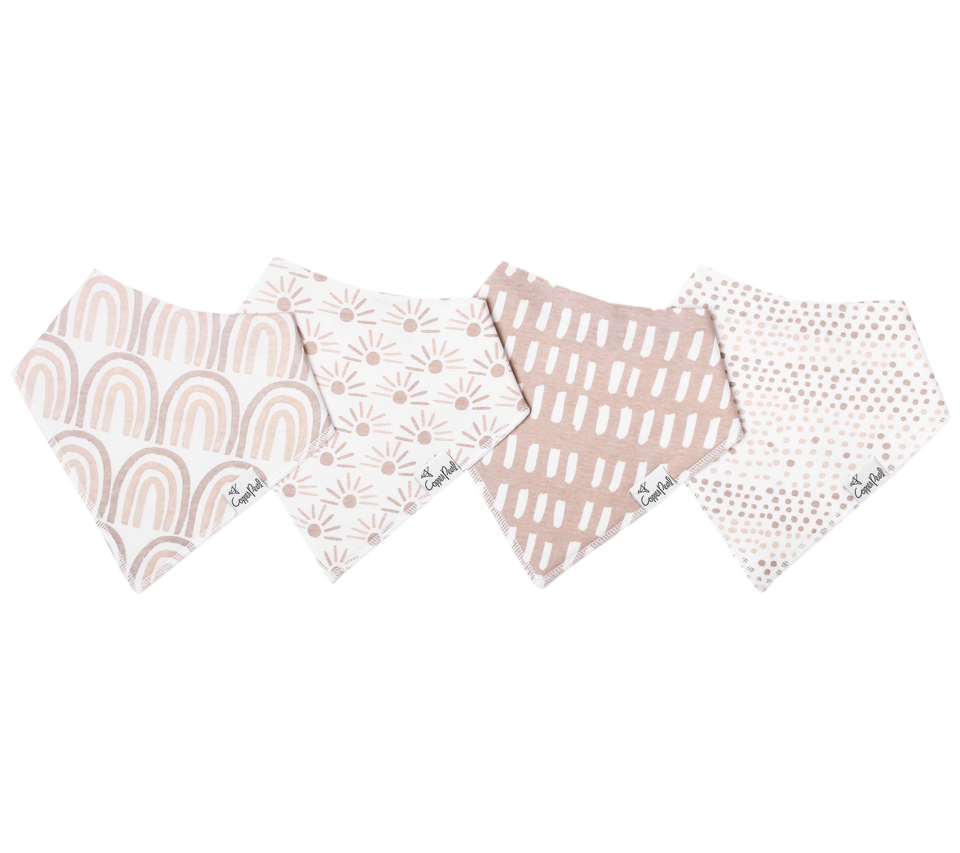 Copper Pearl Bandana Bib Set