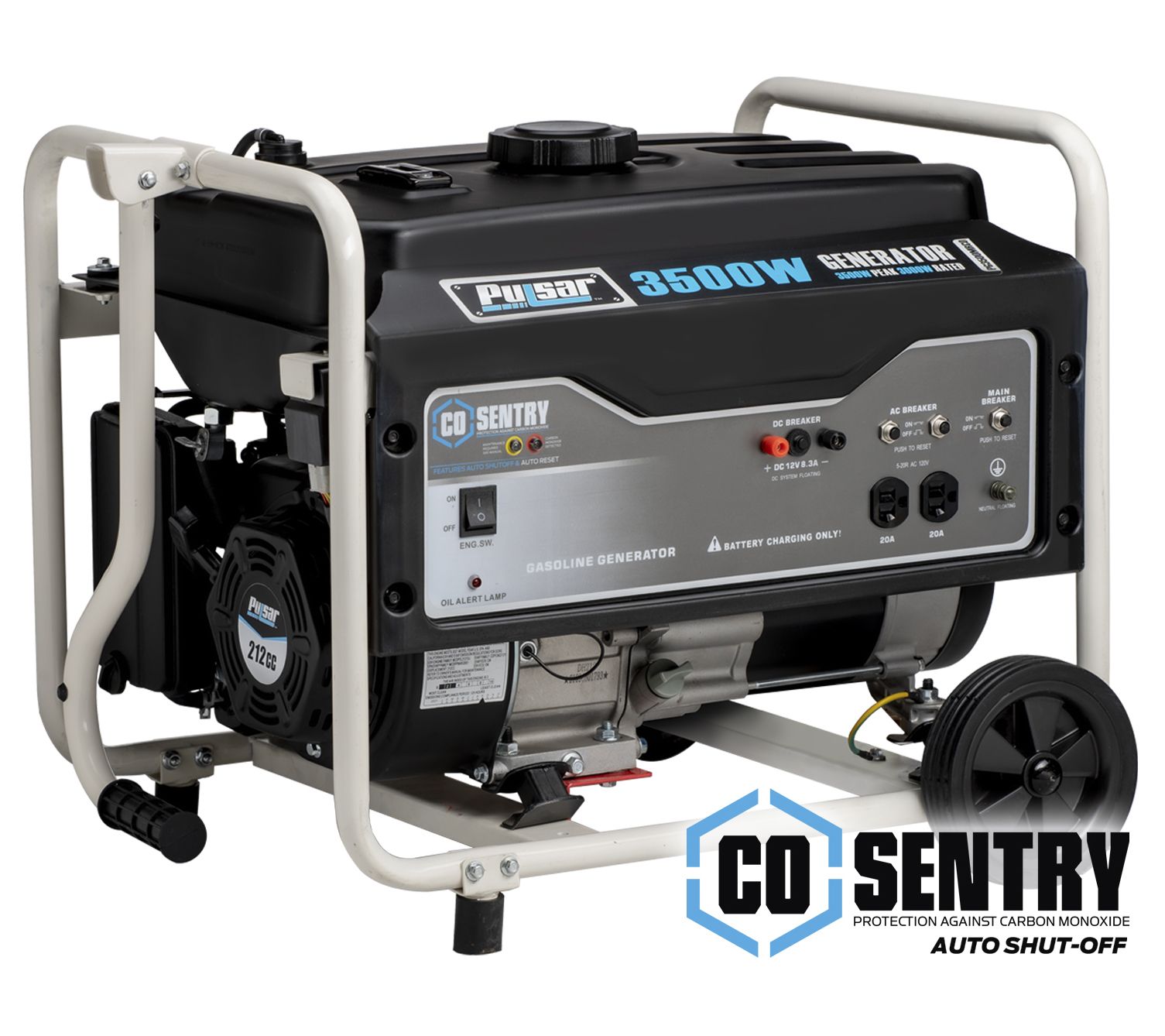 Pulsar 3,500 Watt Portable Generator with CO Sentry