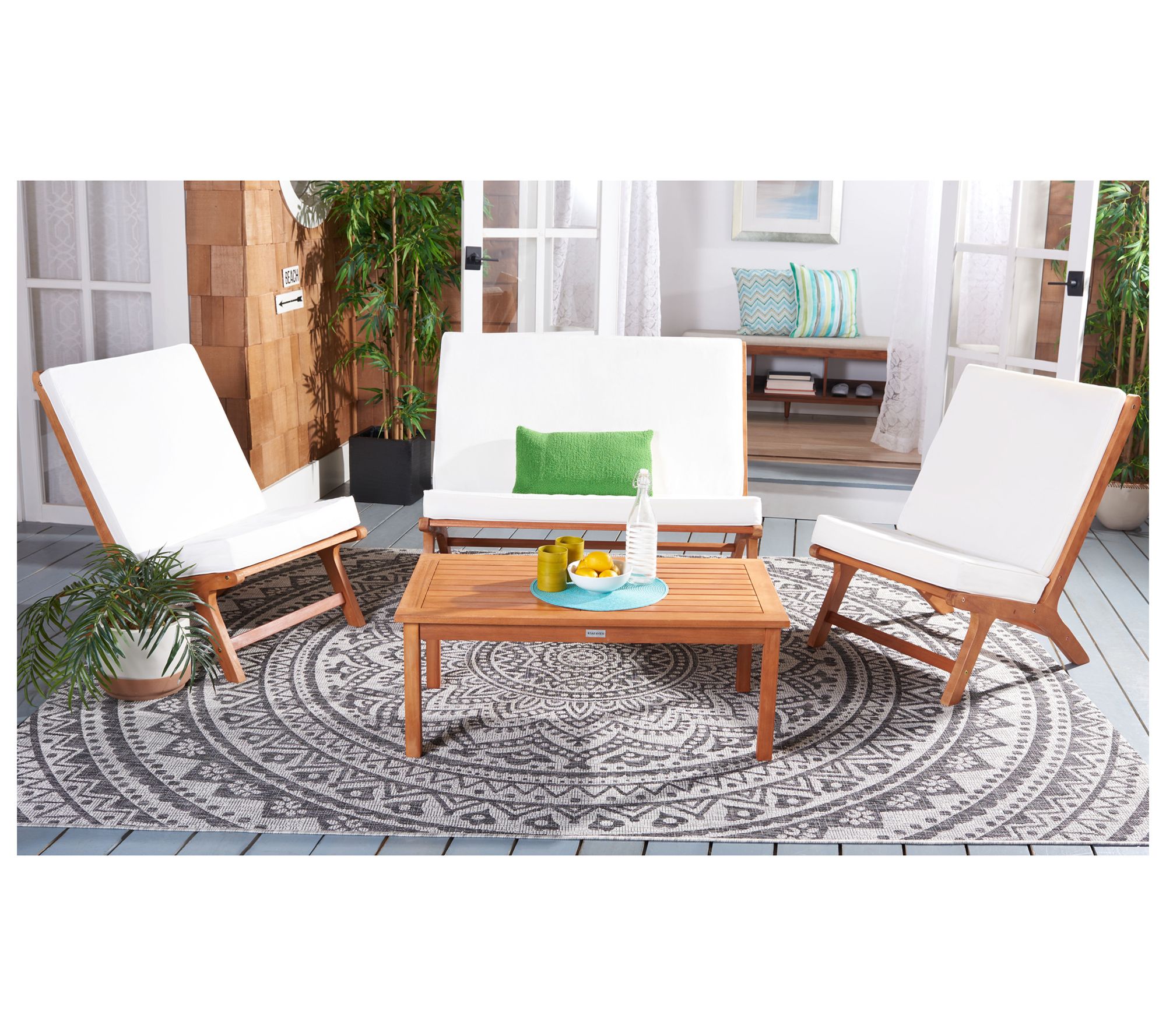 Safavieh Chaston 4pc Outdoor Living Set