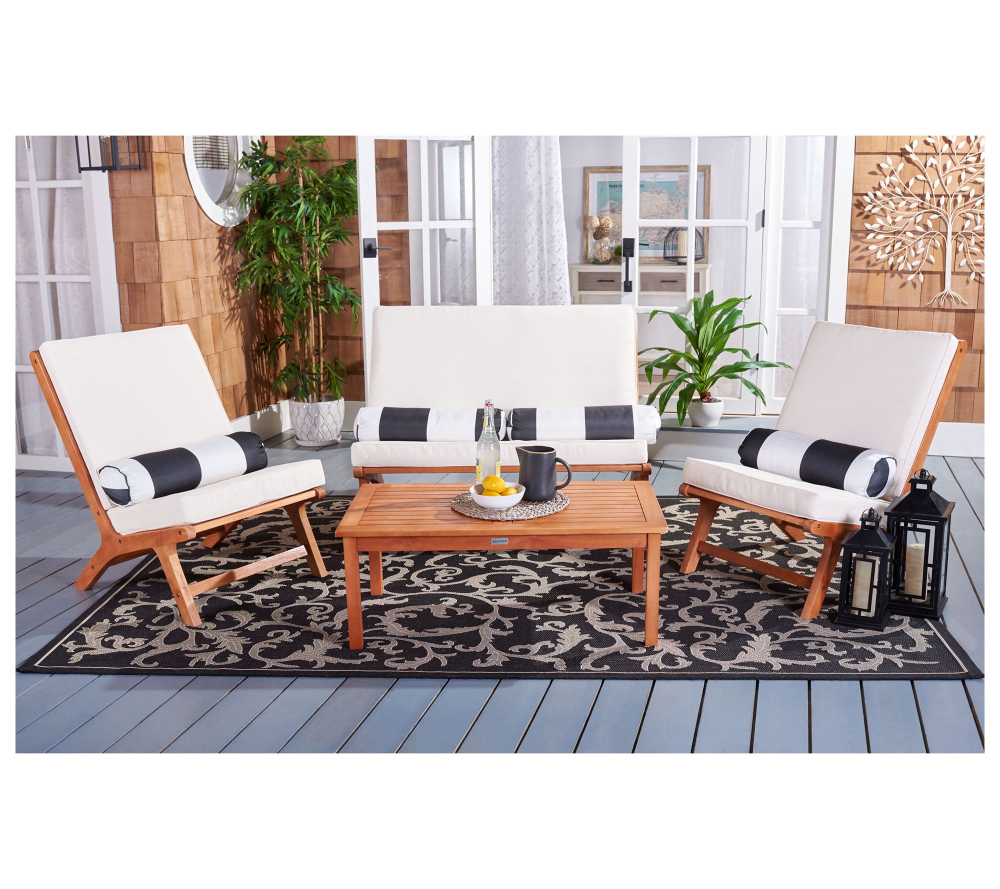 Safavieh Chaston 4pc Outdoor Living Set