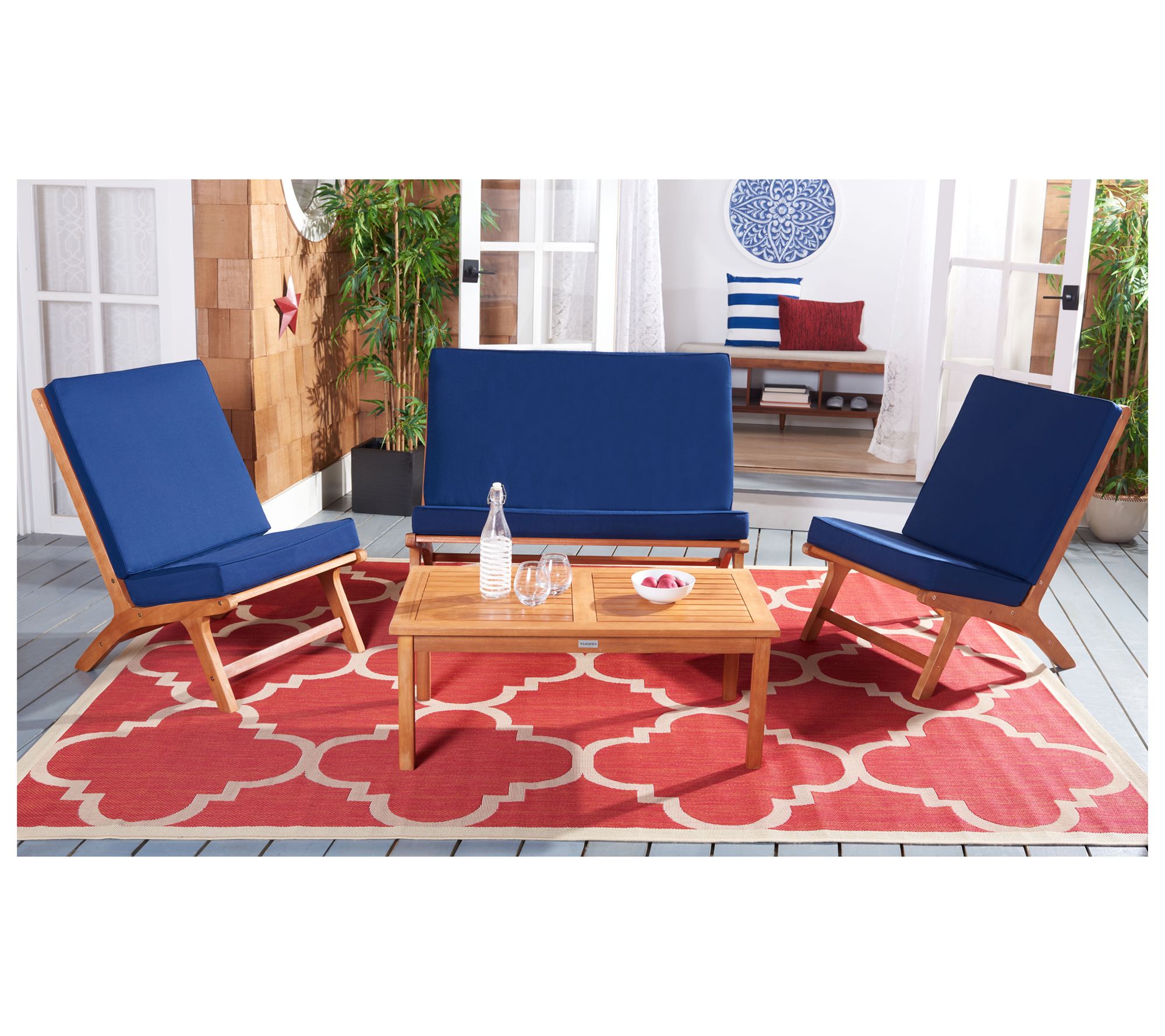 Safavieh Chaston 4pc Outdoor Living Set