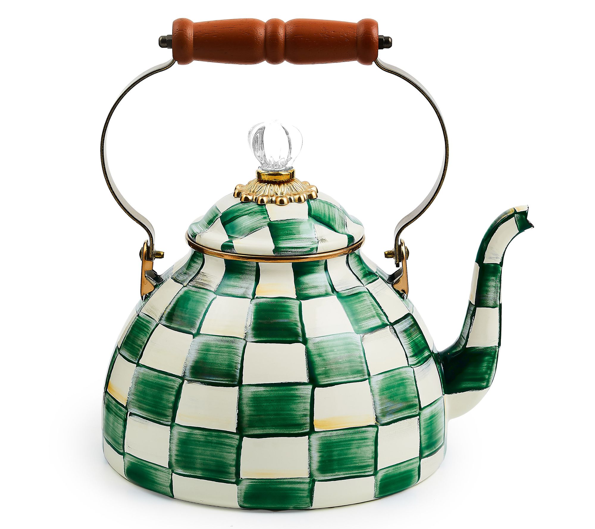 "As Is" Mackenzie- Childs 3-Quart Enamel Tea Kettle