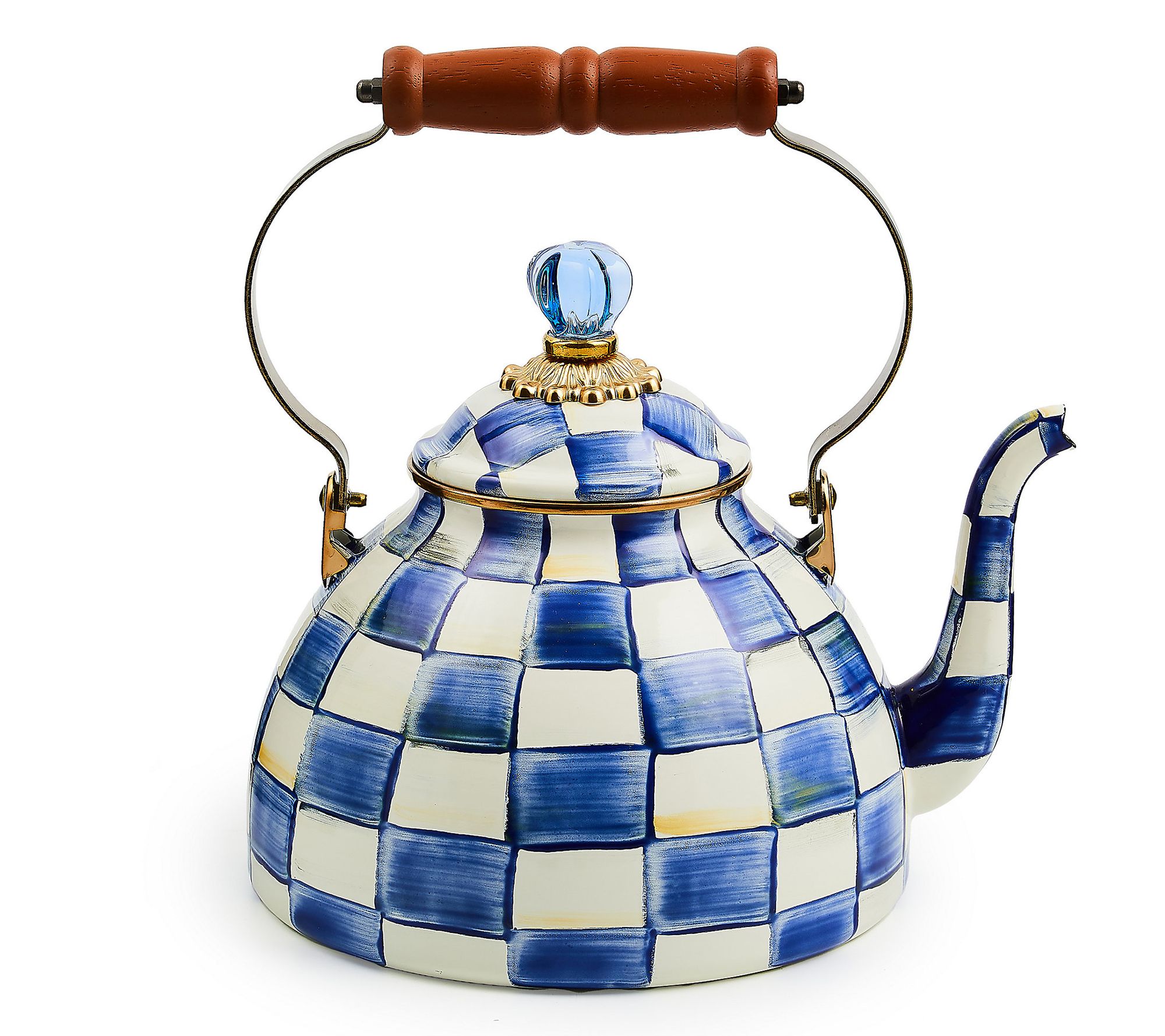 "As Is" Mackenzie- Childs 3-Quart Enamel Tea Kettle