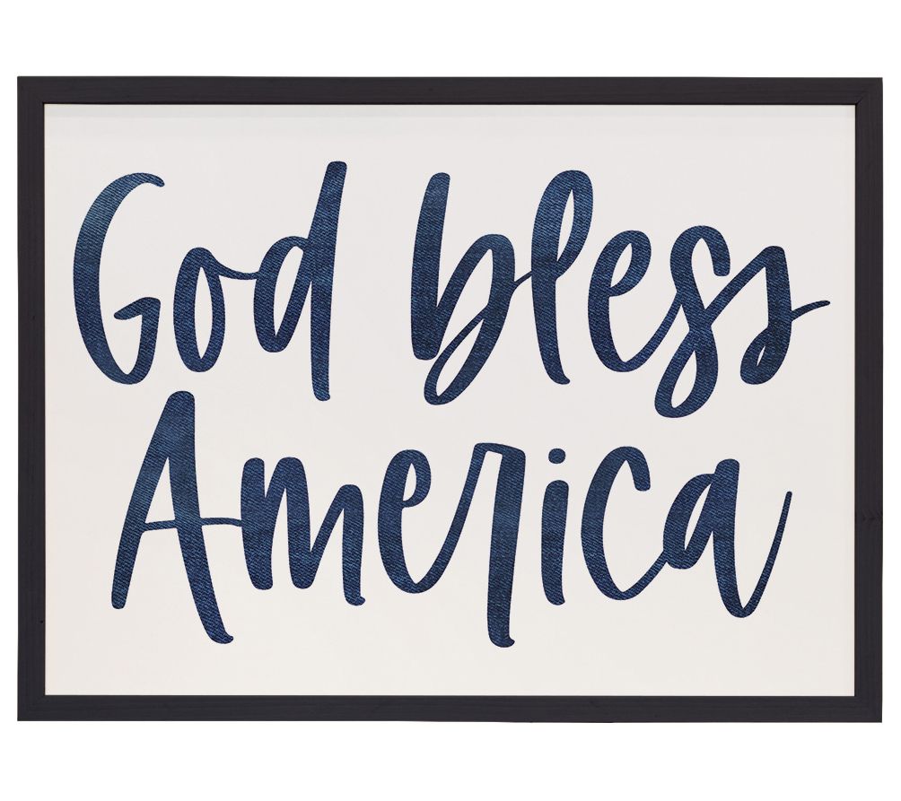 Sincere Surroundings 24" Thin Frame God Bless Denim