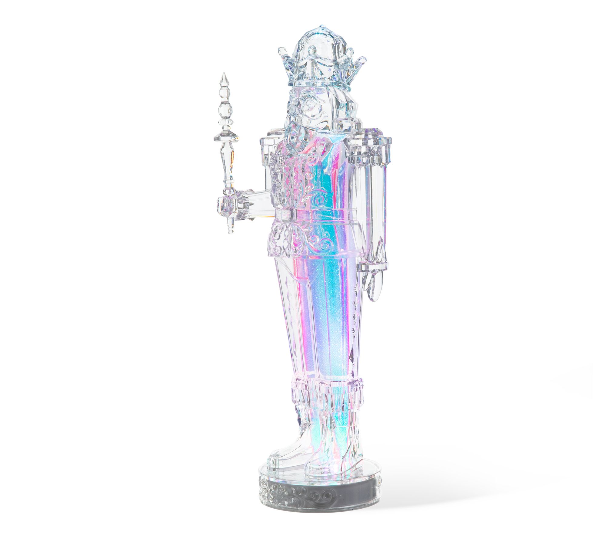 Glitzhome 18"H LED Lighted Tabletop NutcrackerFigurine