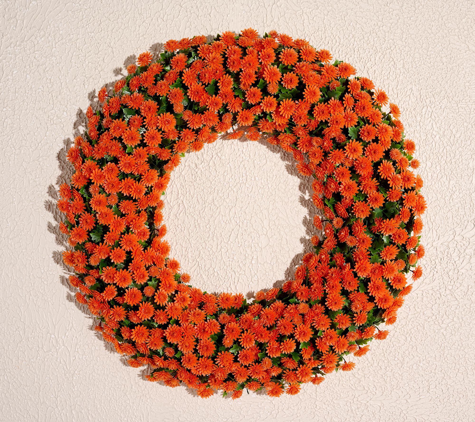 "As Is" Wicker Park Harvest Faux Mum Wreath