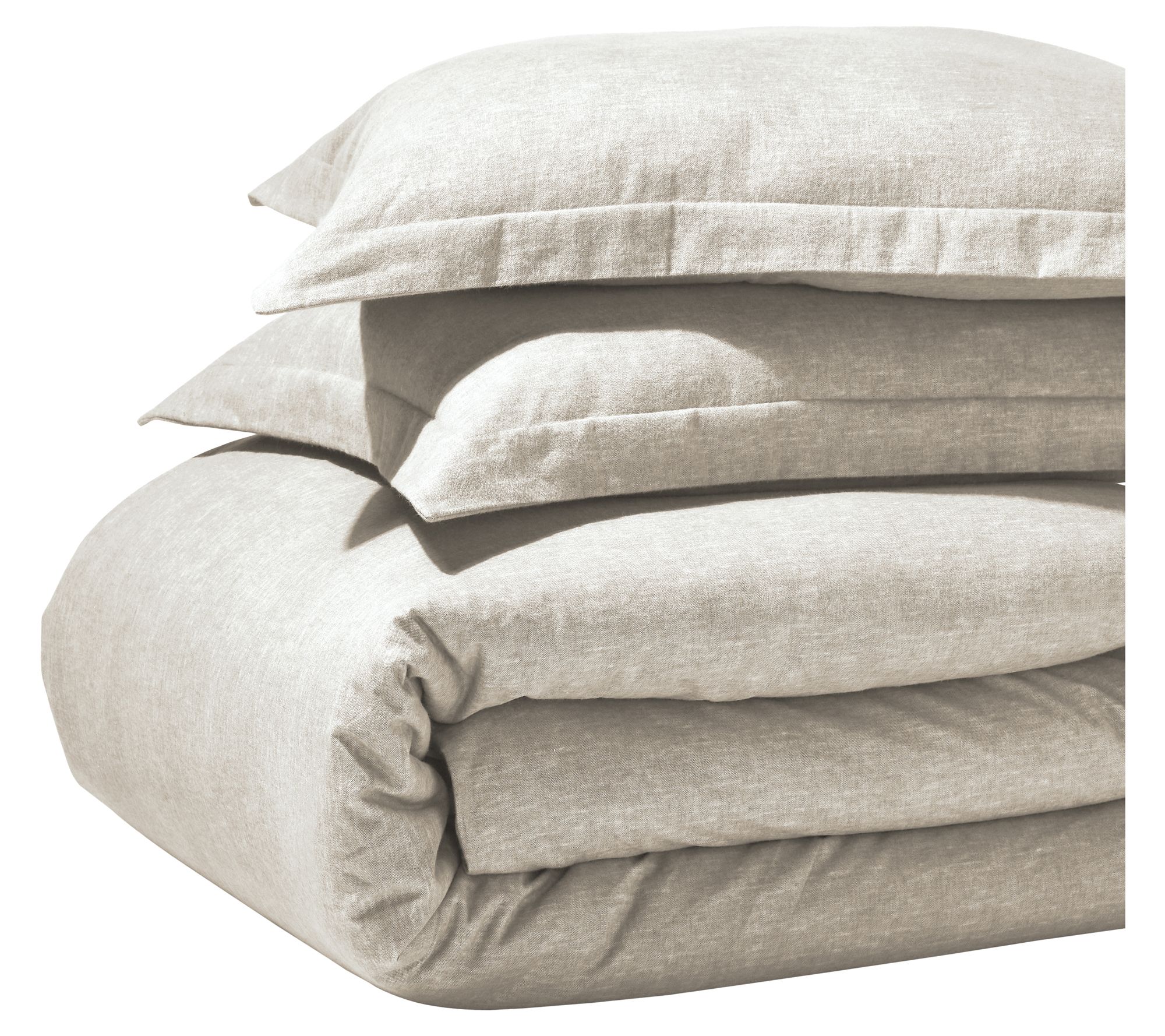 Superior Melange Flannel Cotton Duvet Cover Set - Twin