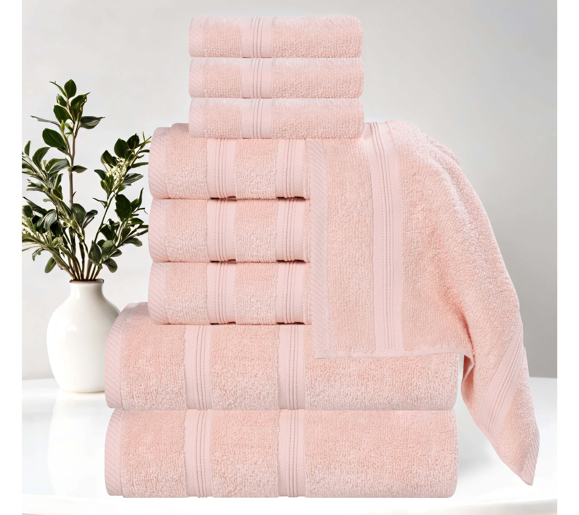 Superior 9-Piece Smart Dry Zero Twist Cotton Towel Set