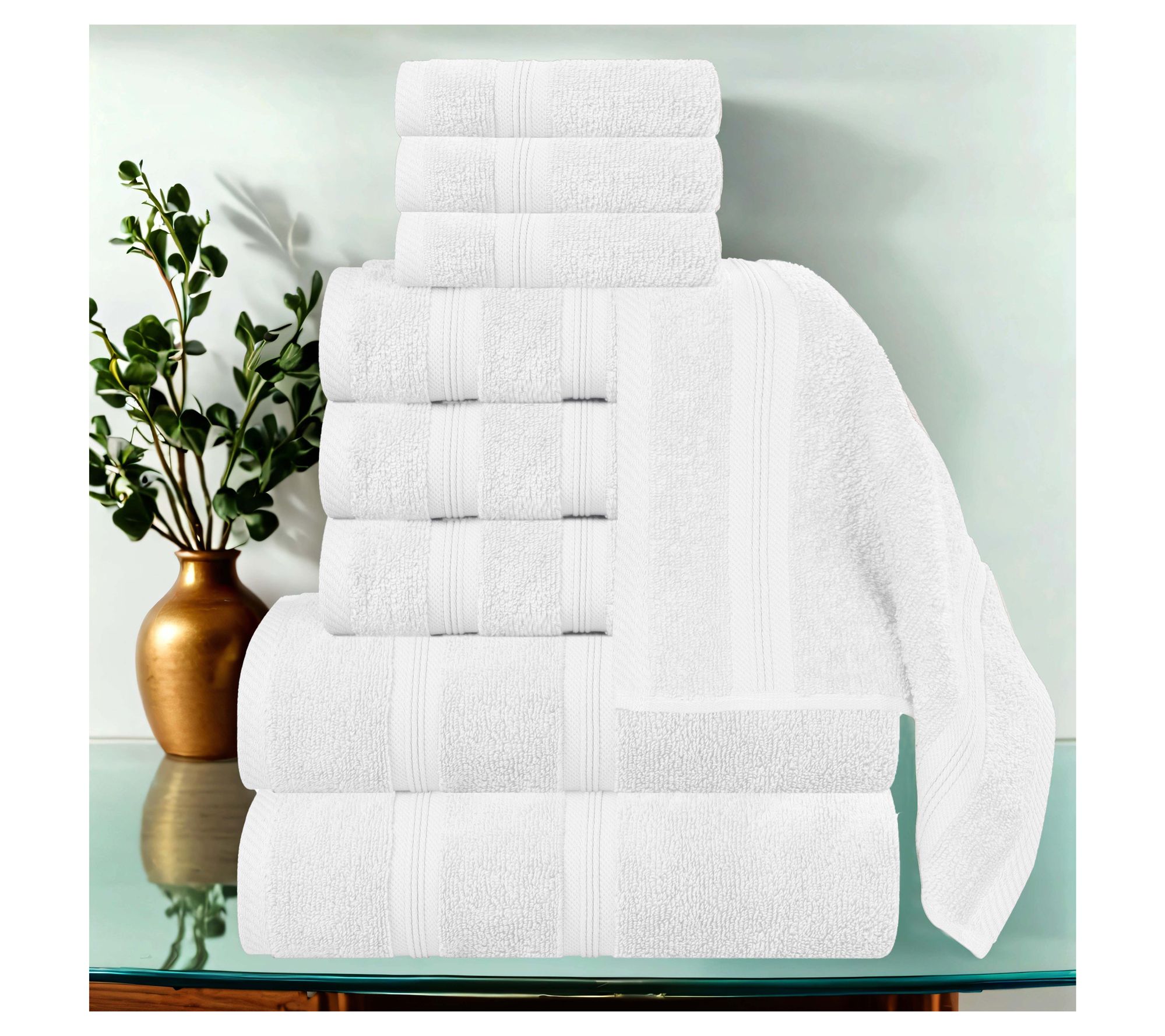 Superior 9-Piece Smart Dry Zero Twist Cotton Towel Set
