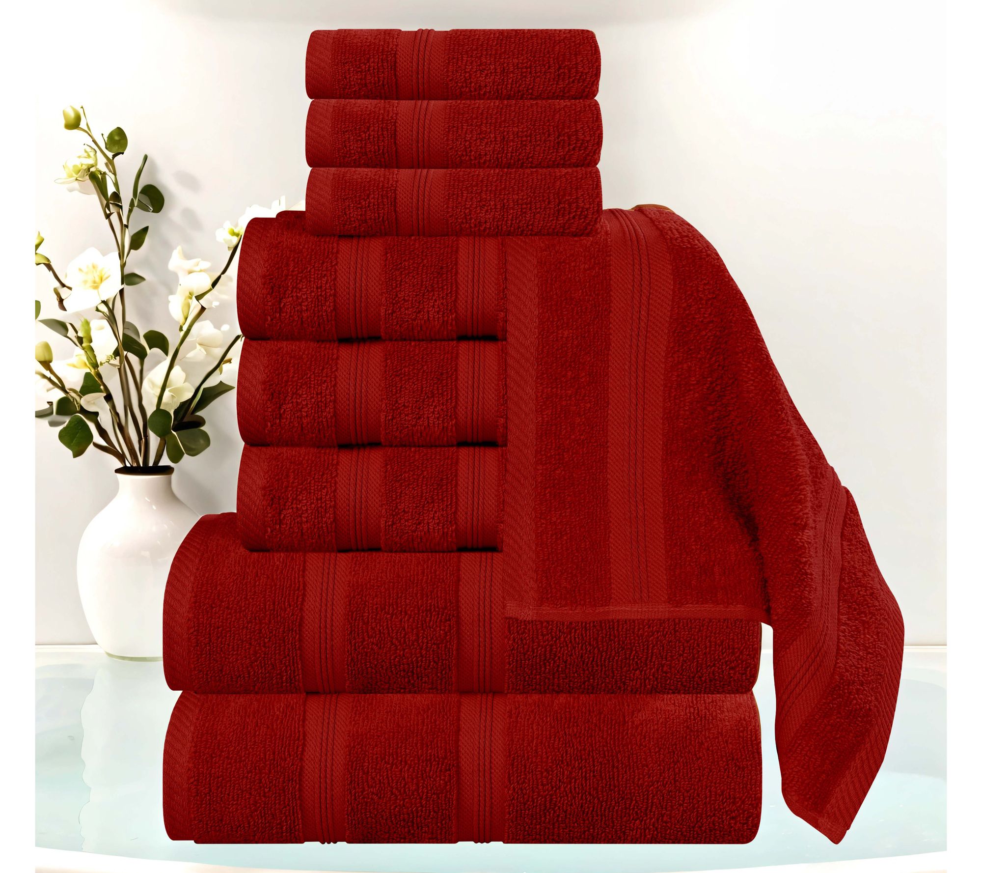 Superior 9-Piece Smart Dry Zero Twist Cotton Towel Set