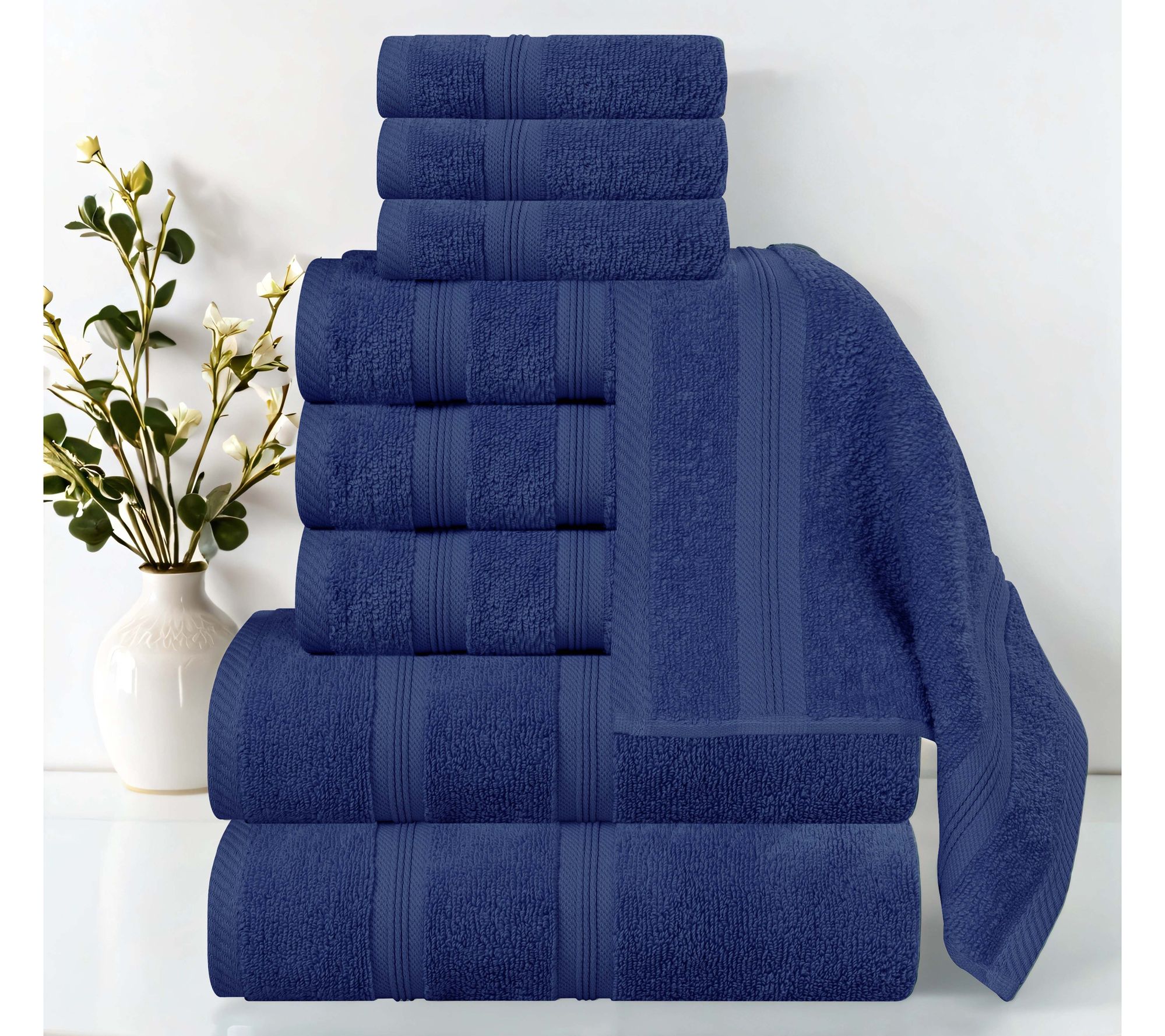 Superior 9-Piece Smart Dry Zero Twist Cotton Towel Set