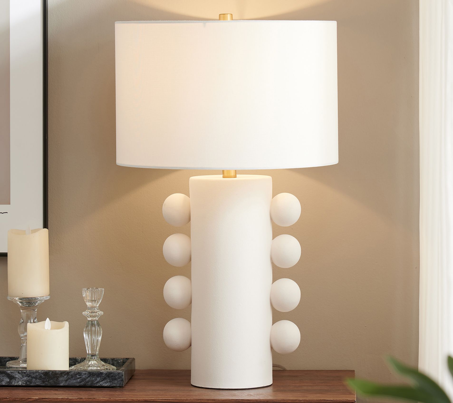 Hudson&Canal Jurrah 27" Tall Ceramic Table Lamp