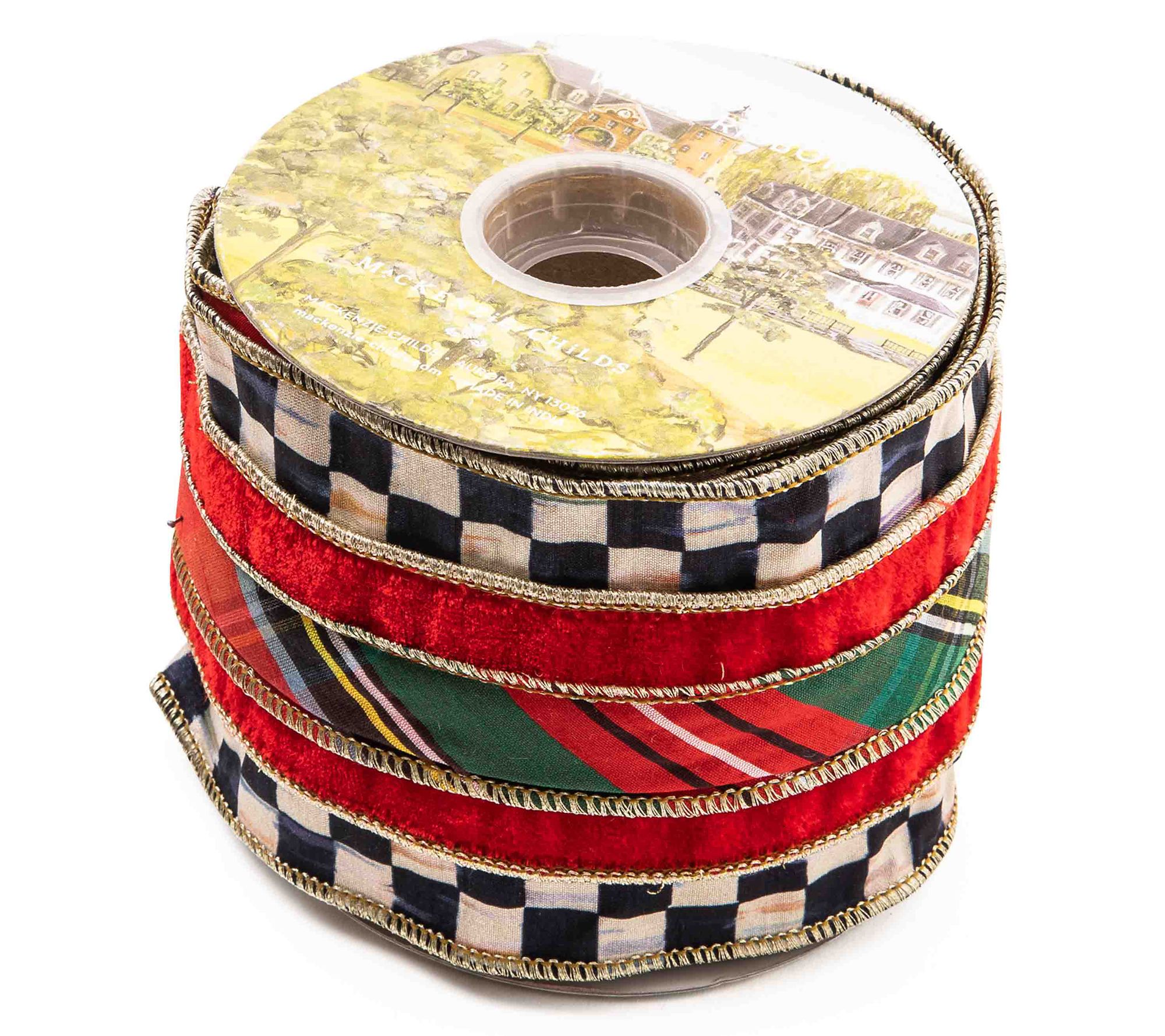 MacKenzie-Childs Tartan Regal 4" Ribbon