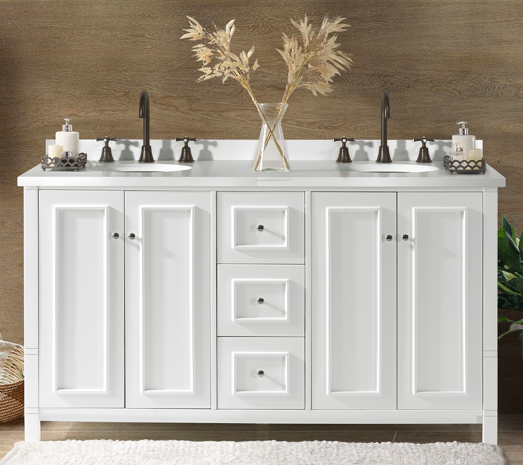 Alaterre Furniture Williamsburg 60" Double SinkVanity
