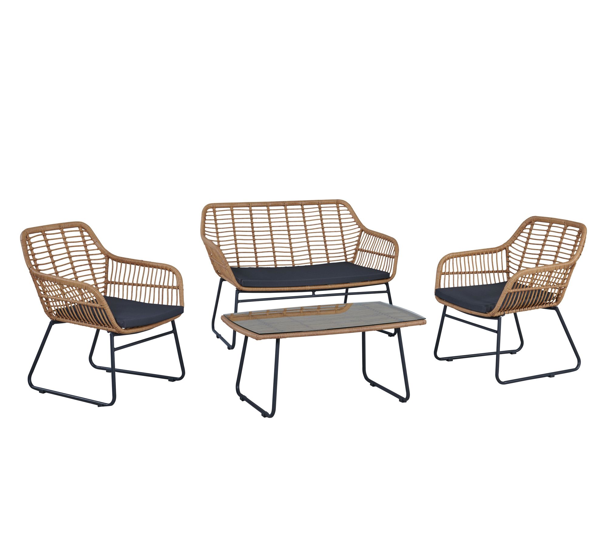 Manhattan Comfort 4-Piece Antibes 2.0 Patio 4-Person Set