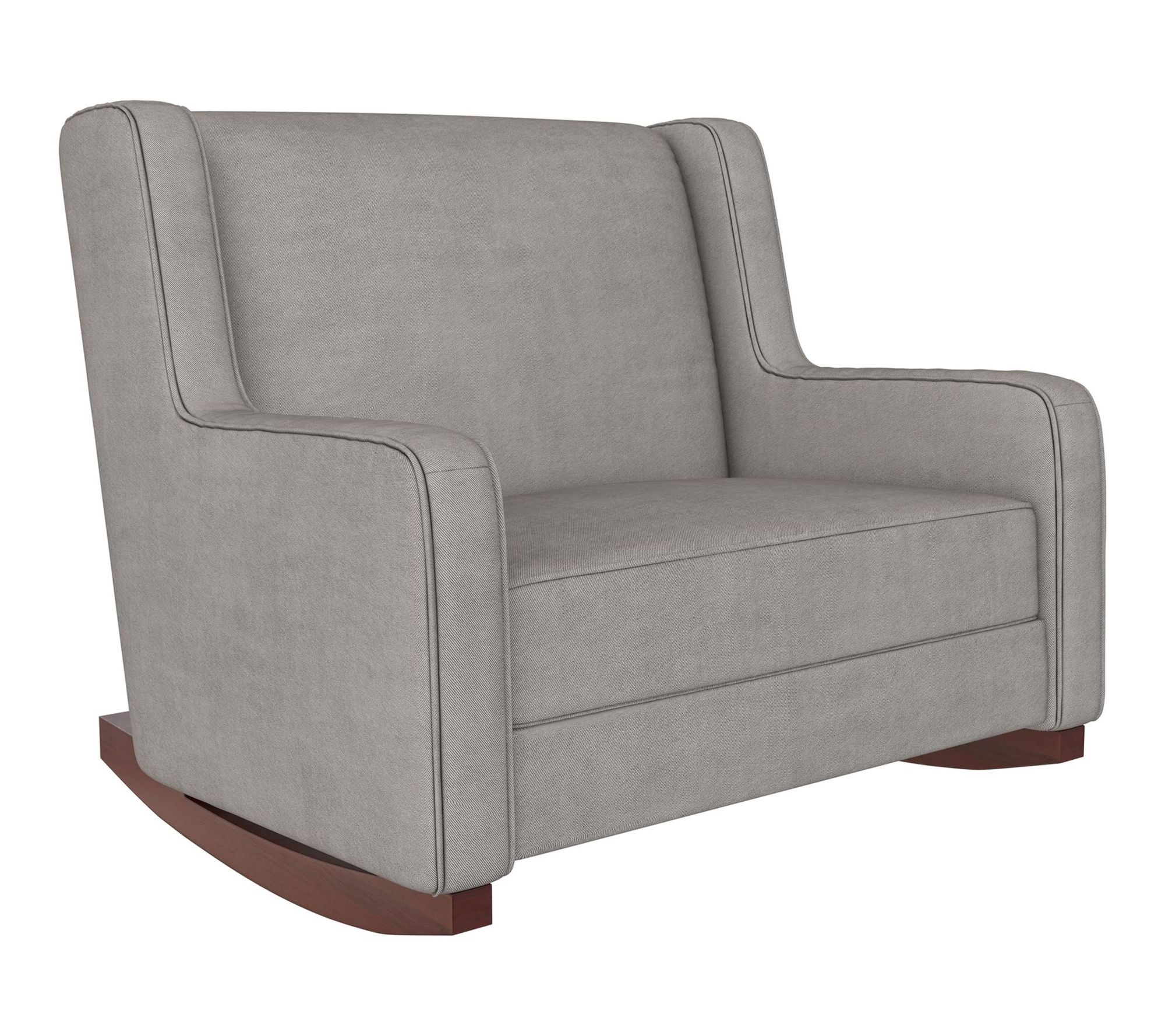 Baby Relax Hadley Upholstered Double Rocker Cha ir - Taupe