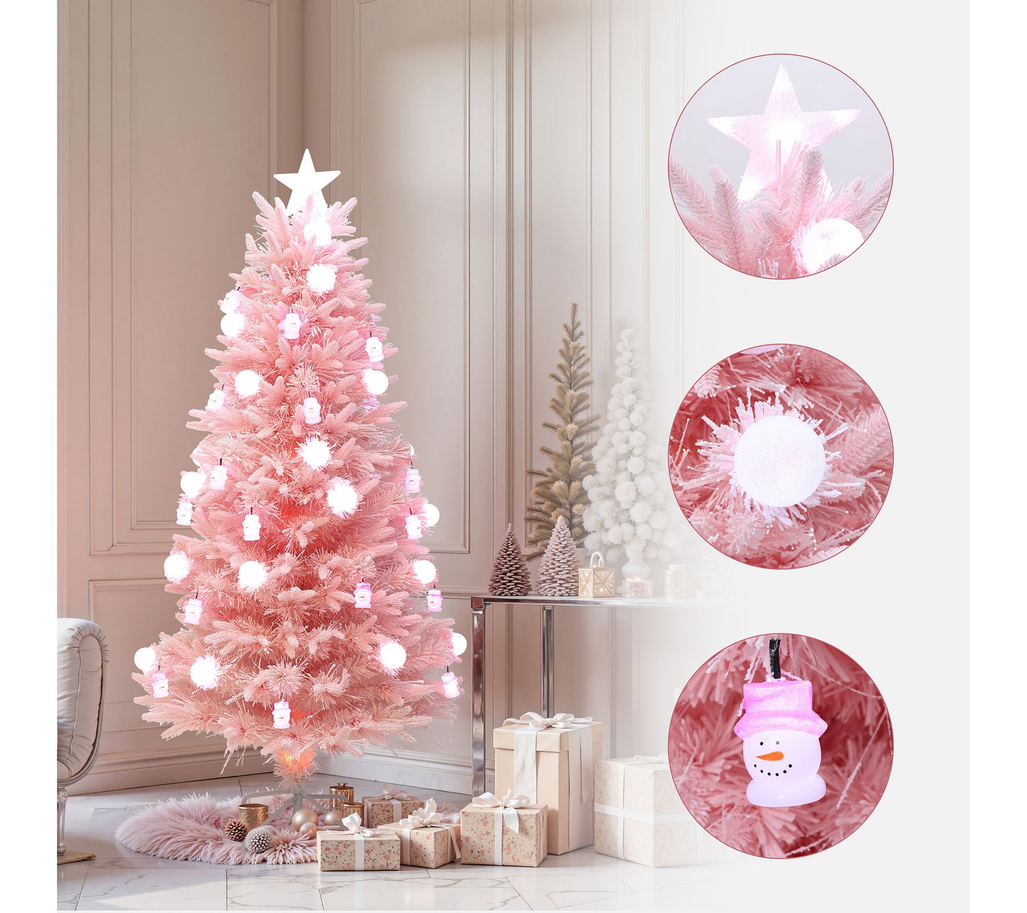 Pink Christmas フォトフレーム☃　完成品 Pink-Christmas-BD-6x8-