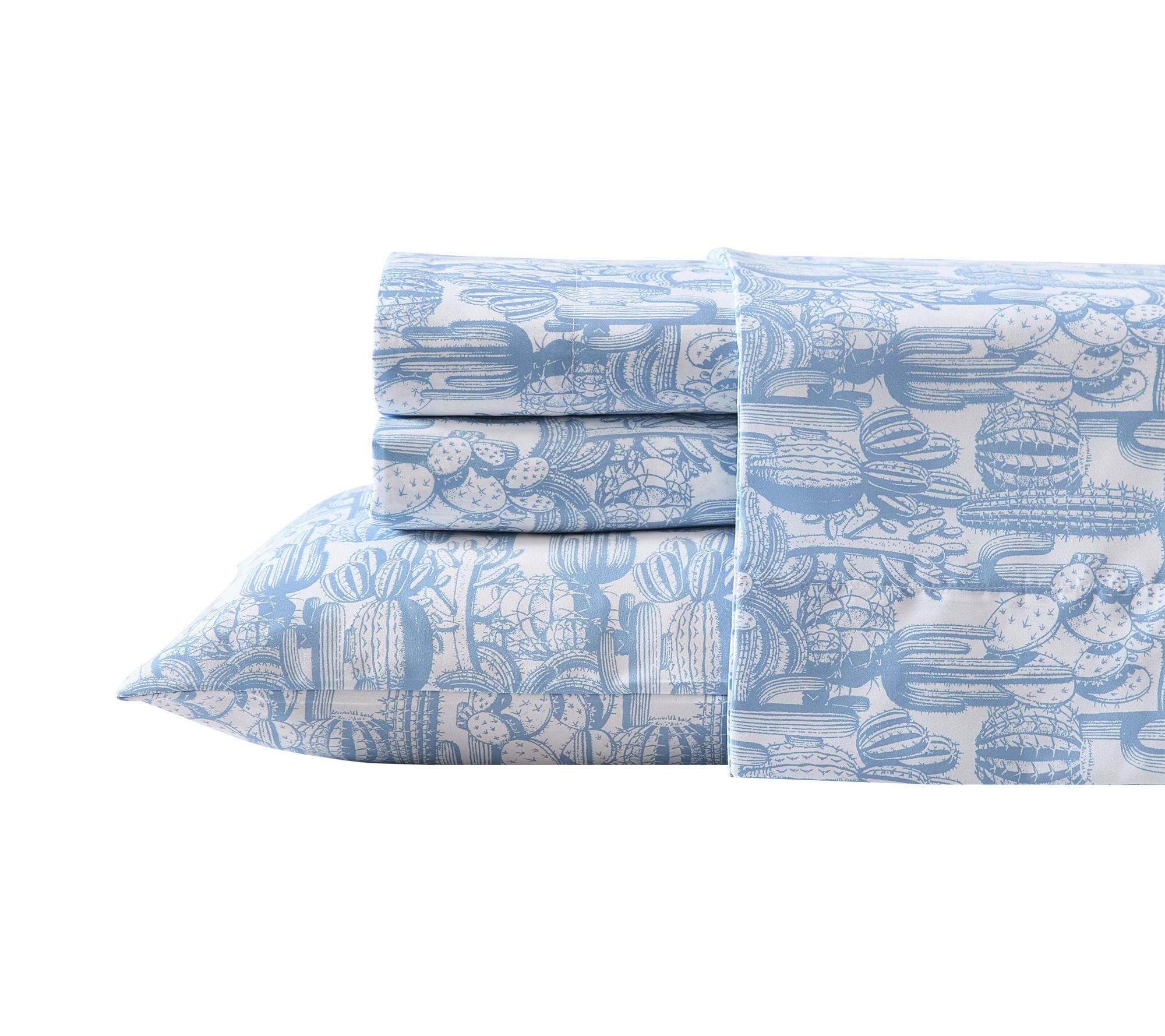 Wrangler Cactus Toile Blue Full Microfiber Sheet Set