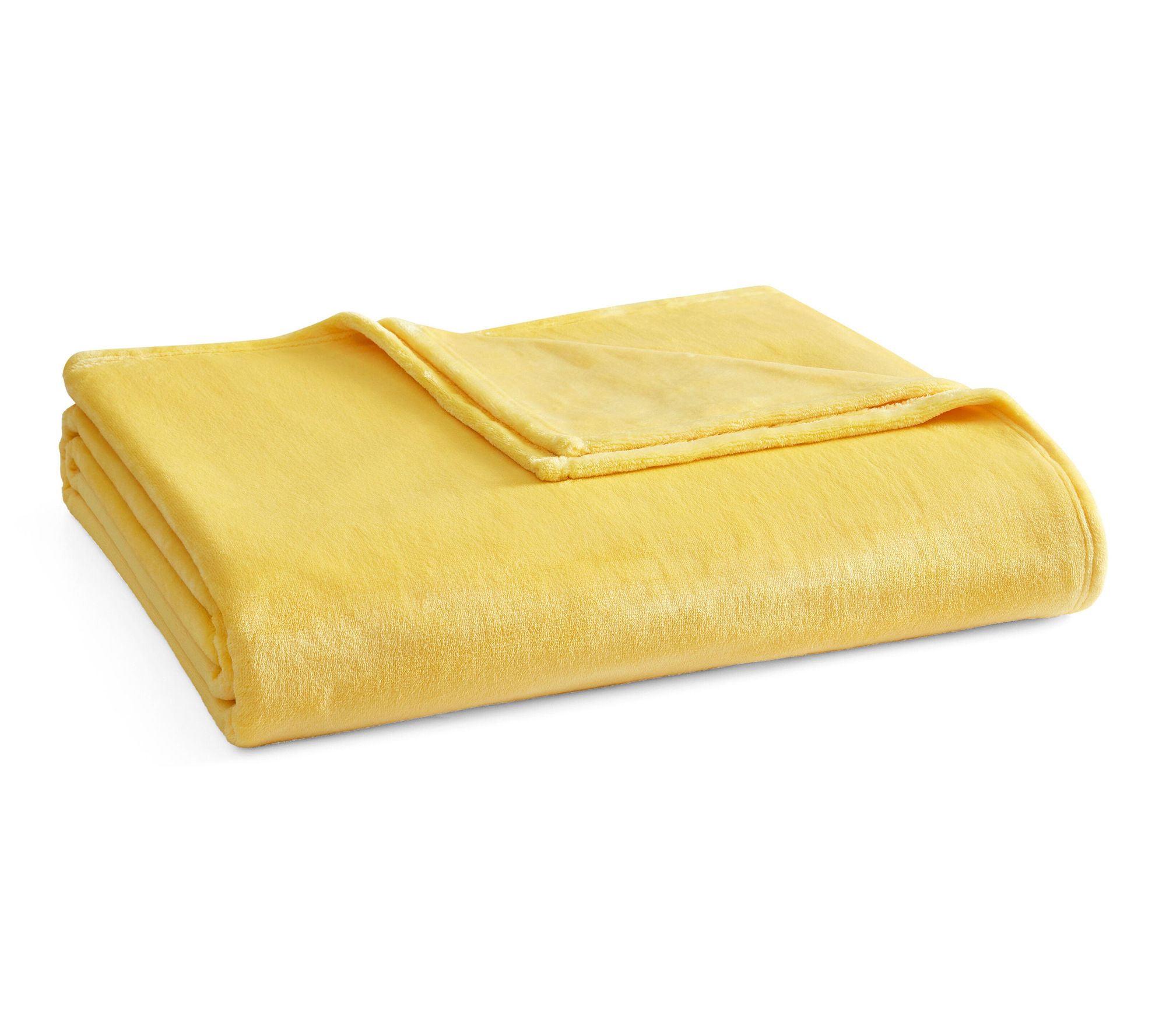 Martha Stewart Bedford Yellow Plush King Blanket