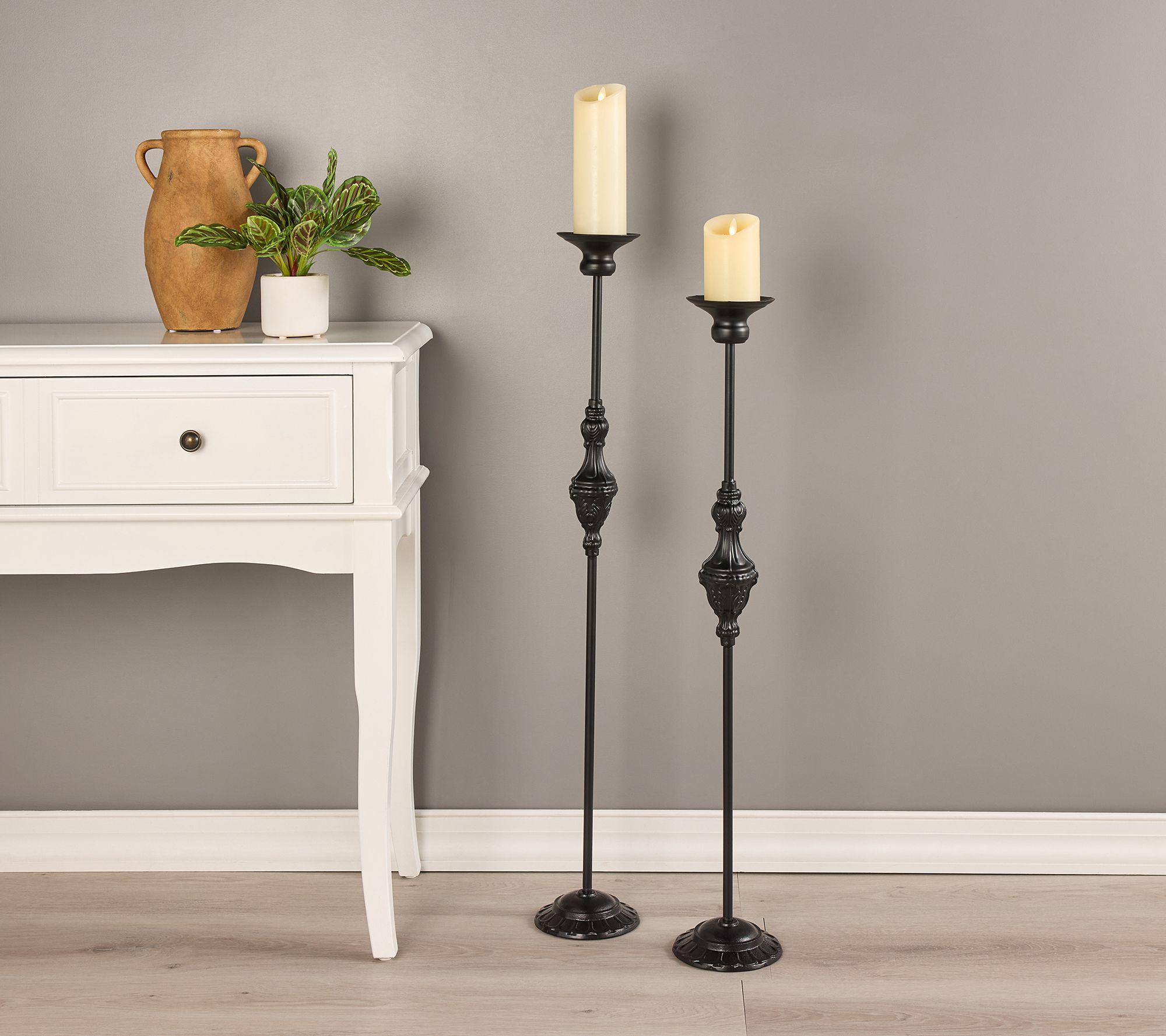 Home Reflections Set of 2 35" and 40"  Pillar Holders