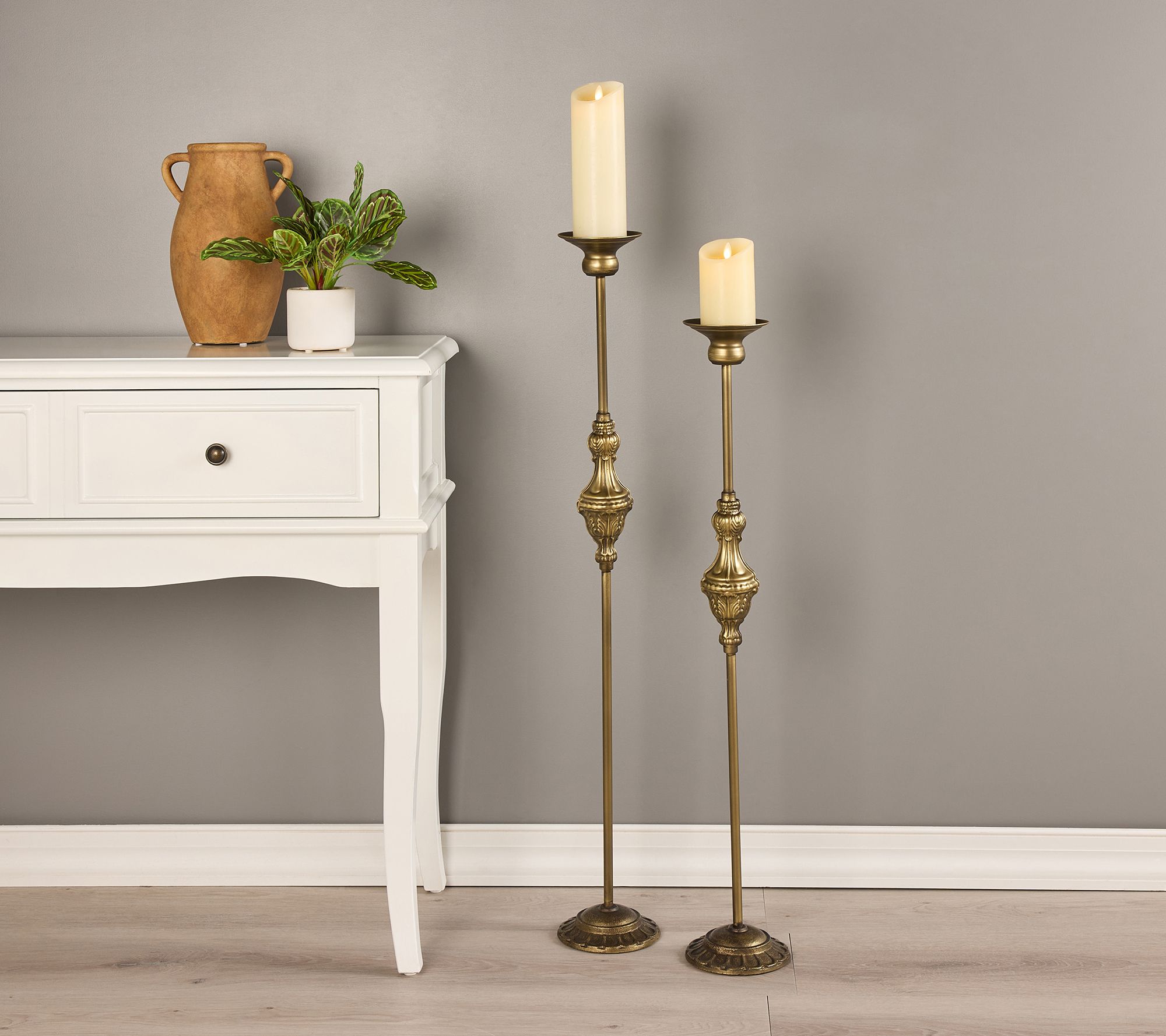 Home Reflections Set of 2 35" and 40"  Pillar Holders